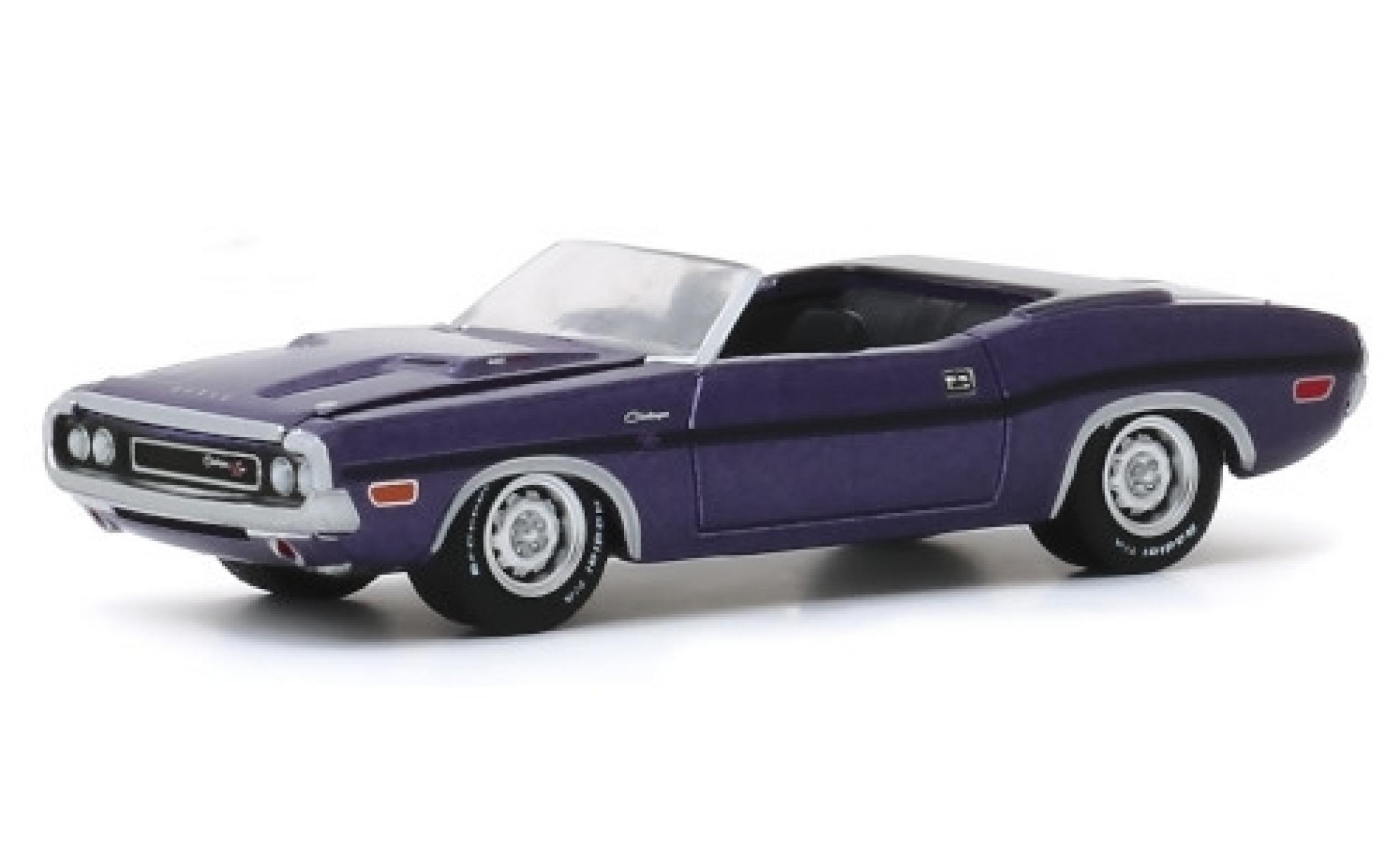 Dodge Challenger 1/64 Greenlight R/T Convertible metallic lila 1970 diecast model cars