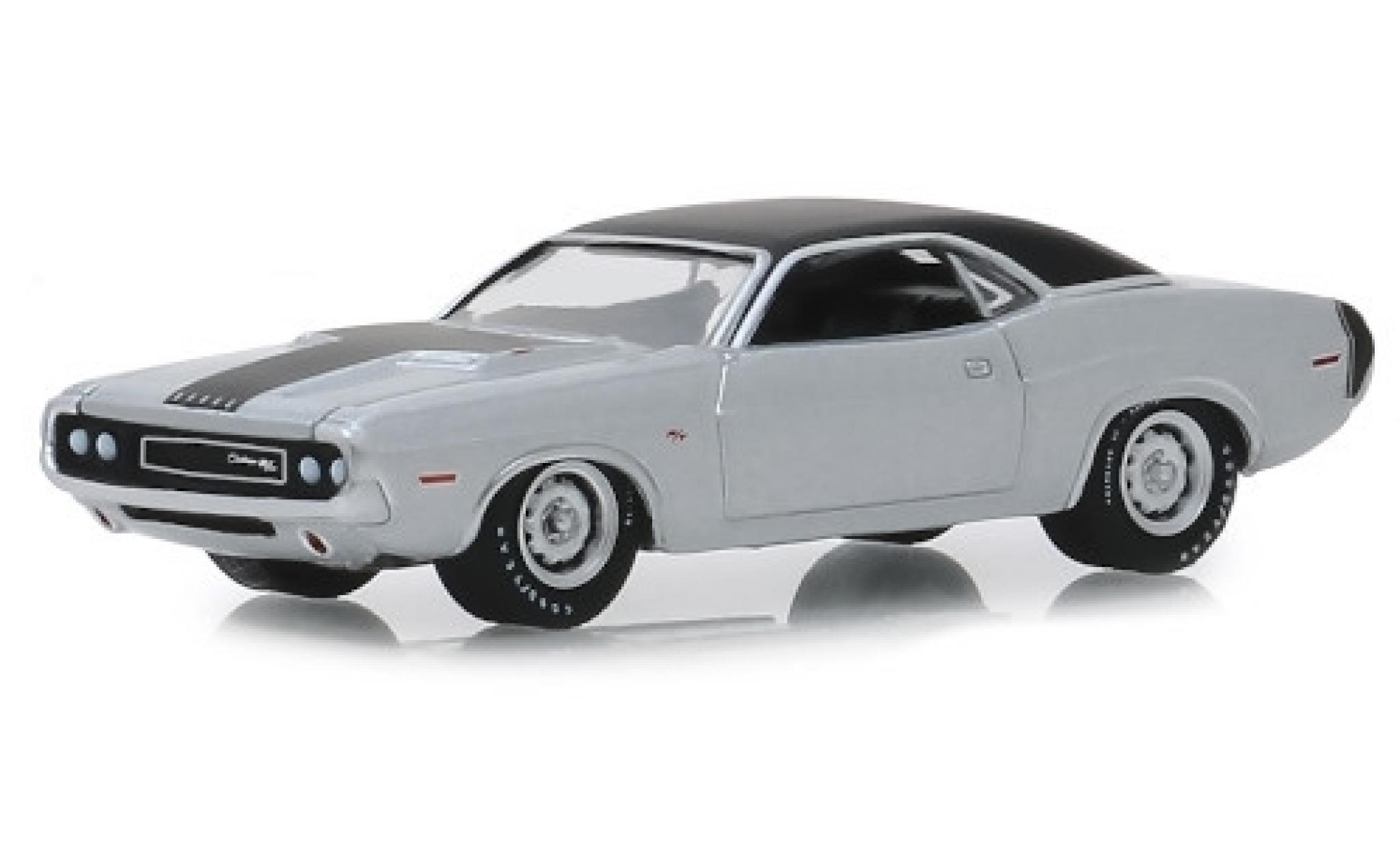 Dodge Challenger 1/64 Greenlight R/T HEMI grey/matt-black 1970 diecast model cars