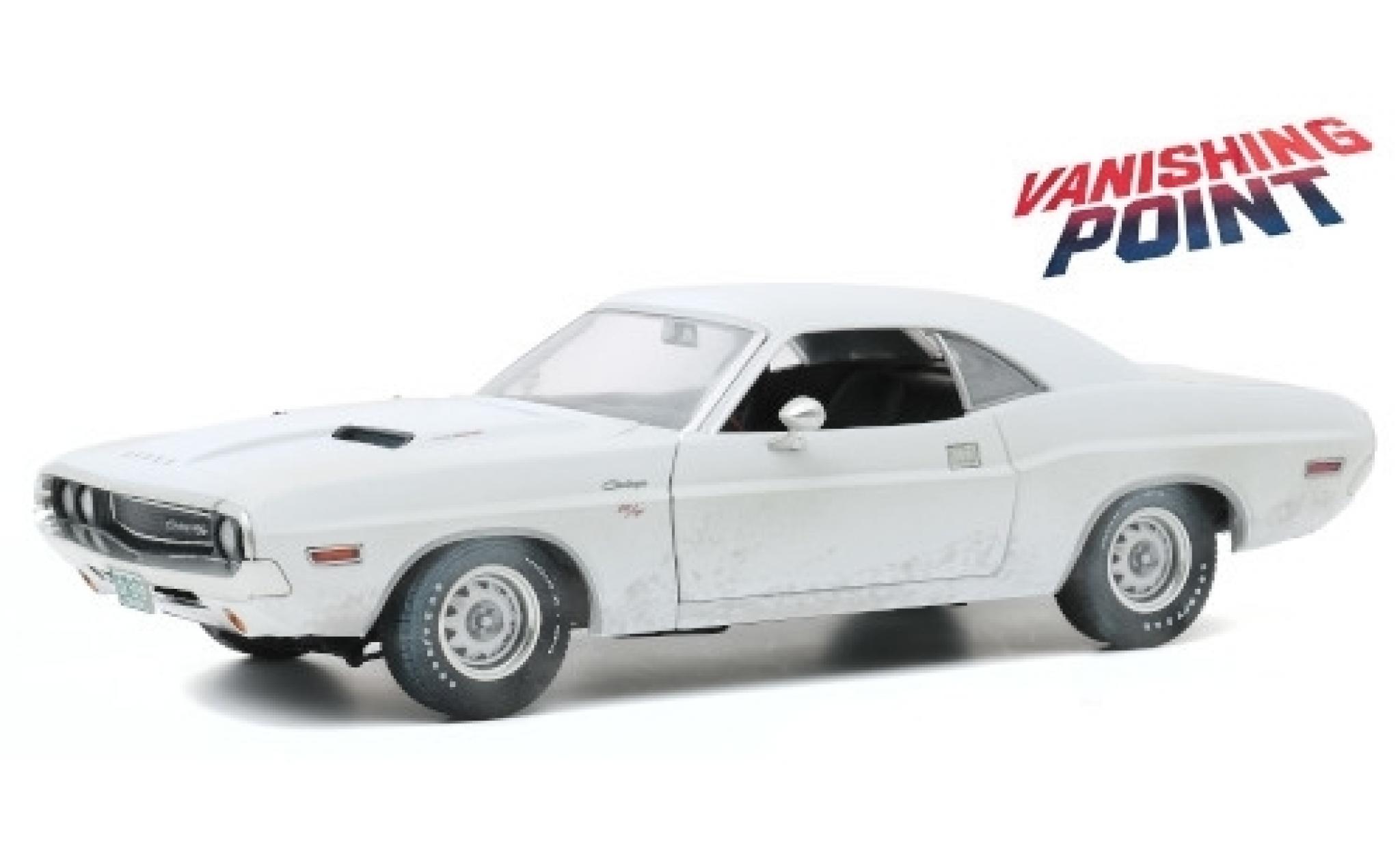 Dodge Challenger 1/18 Greenlight R/T white Vanishing Point 1970 avec Witterungsspuren diecast model cars