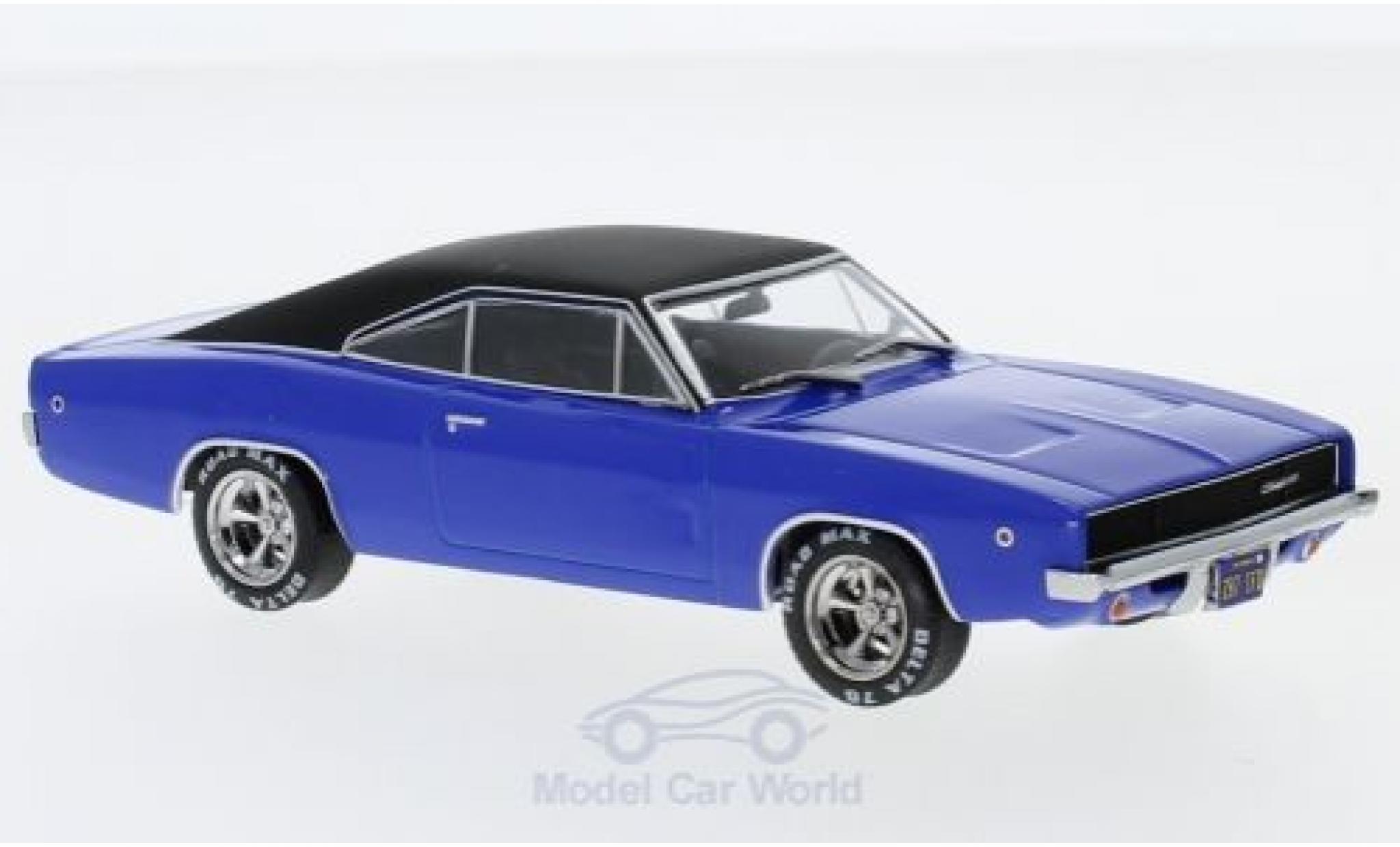 Dodge Charger 1968 1/43 Greenlight blue/matt-black Christine 1968 diecast model cars
