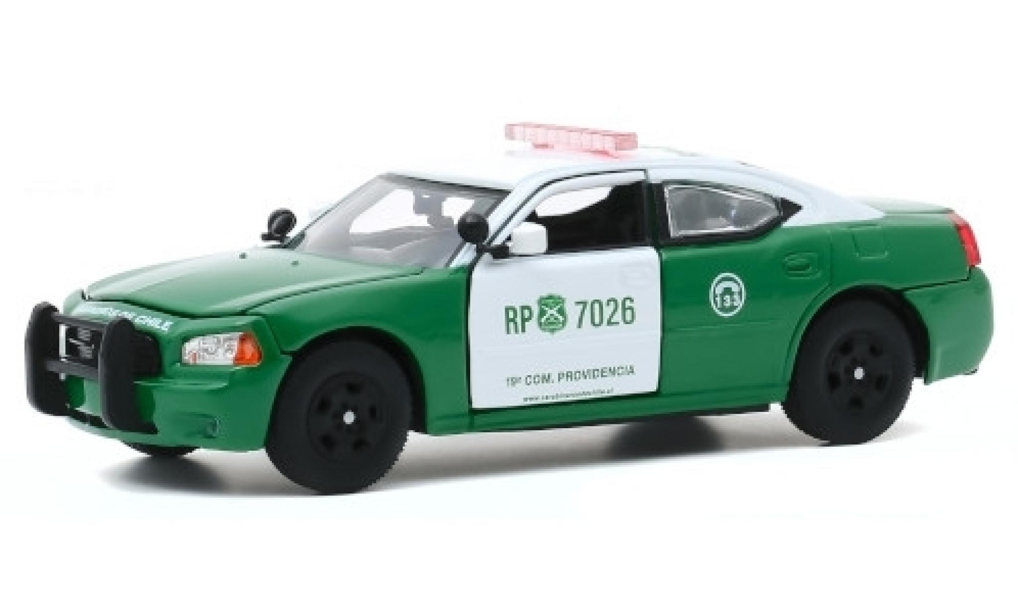 Dodge Charger 1/43 Greenlight Pursuit Carabineros de Chile 2008 diecast model cars