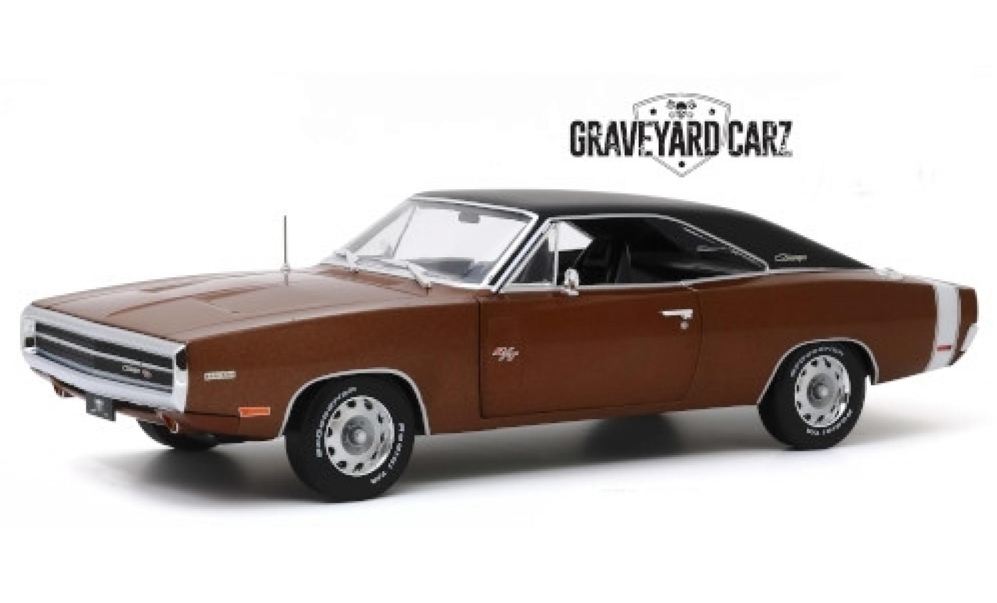Dodge Charger 1/18 Greenlight R/T metallic brown/matt-black Graveyard Carz 1970 diecast model cars