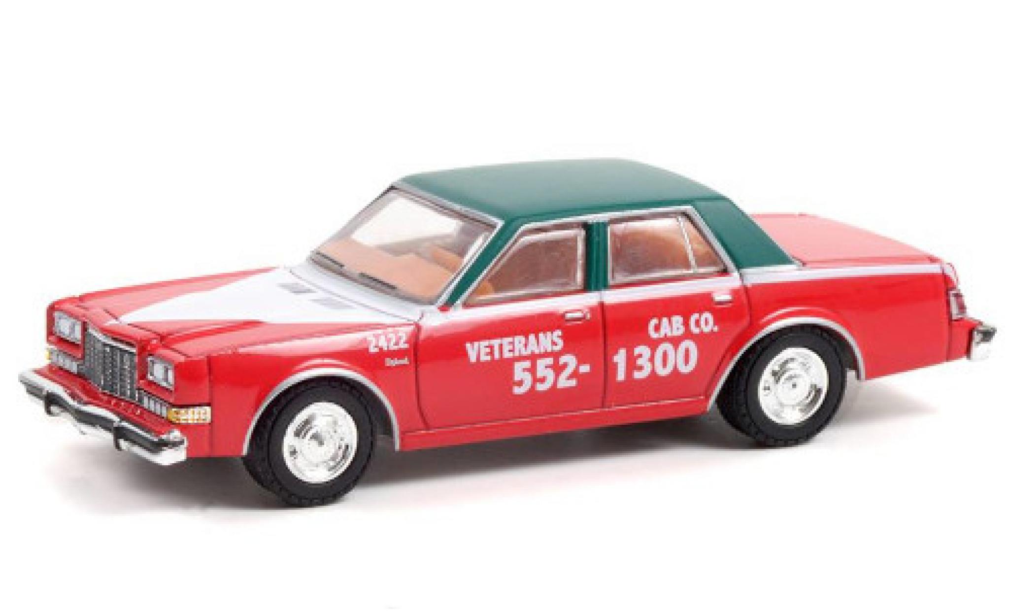 Dodge Diplomat 1/64 Greenlight 1968 Veteran's Cab diecast model cars