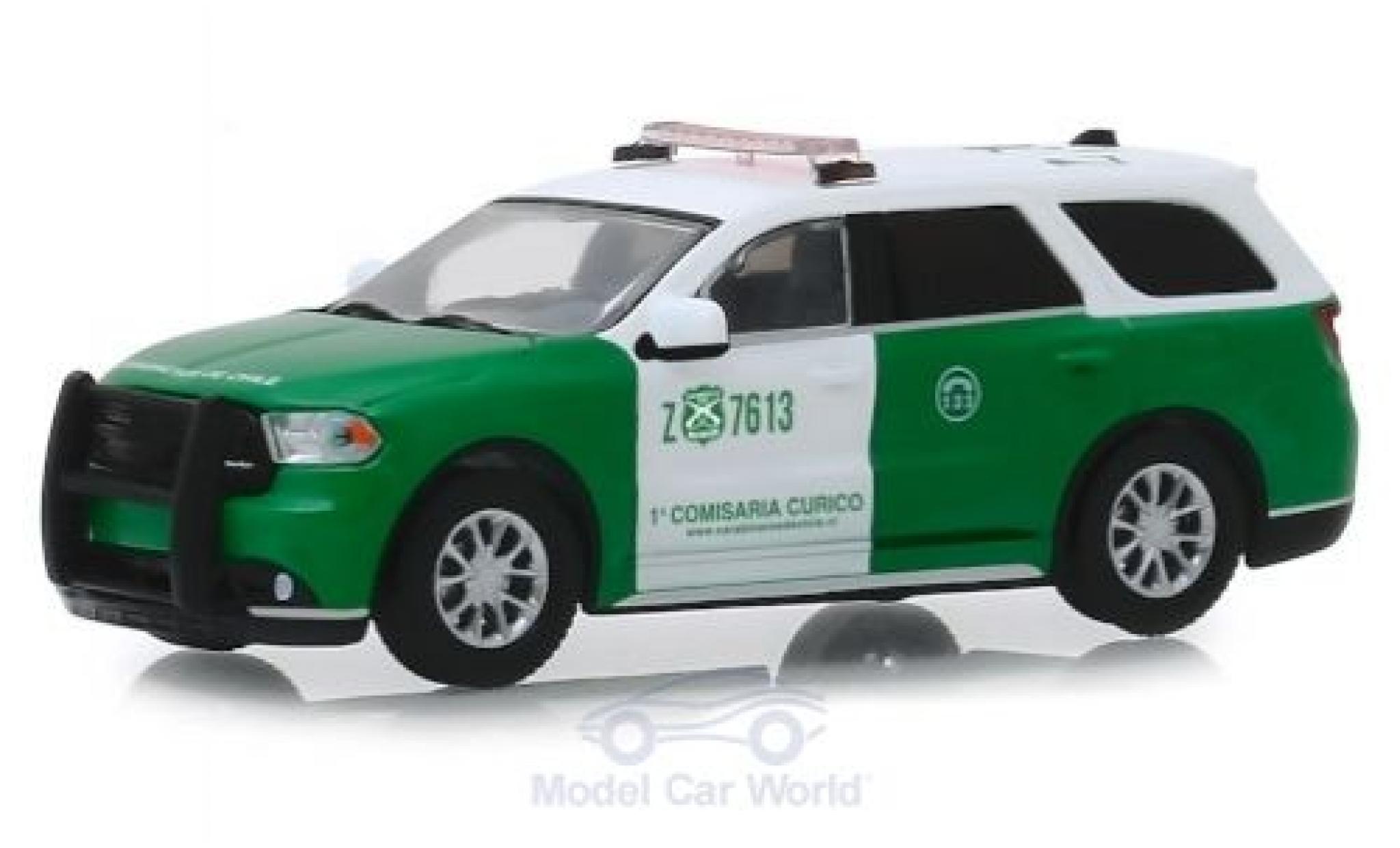Dodge Durango 1/64 Greenlight Comisaria Curico - Carbineros de Chile 2018 diecast model cars