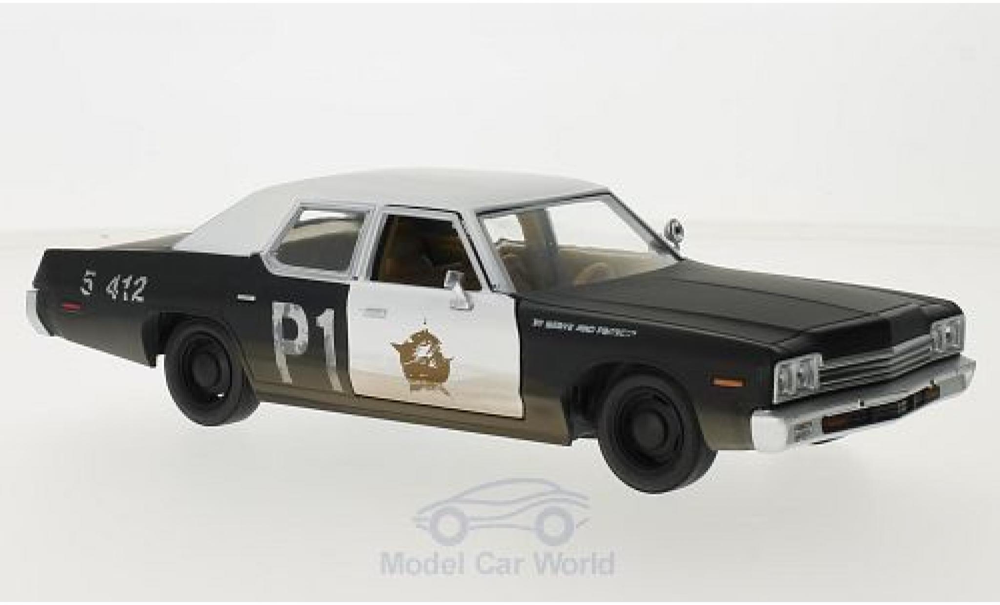 Dodge Monaco 1974 1/24 Greenlight black/white Blues Bredhers 1974 Bluesmobile diecast model cars
