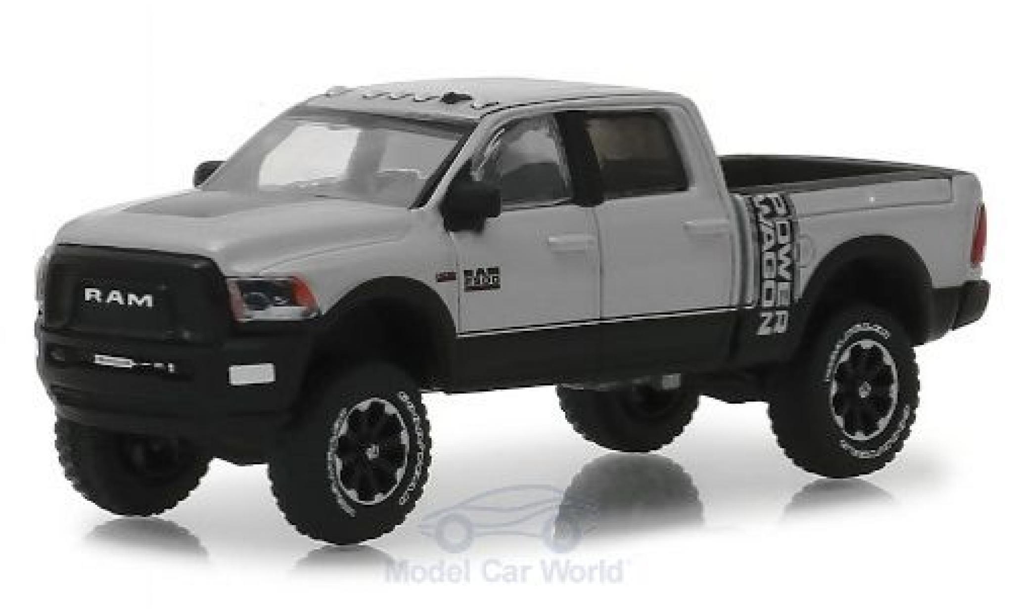 Dodge RAM 1/64 Greenlight 2500 Power Wagon metallic grey/black 2018 diecast model cars
