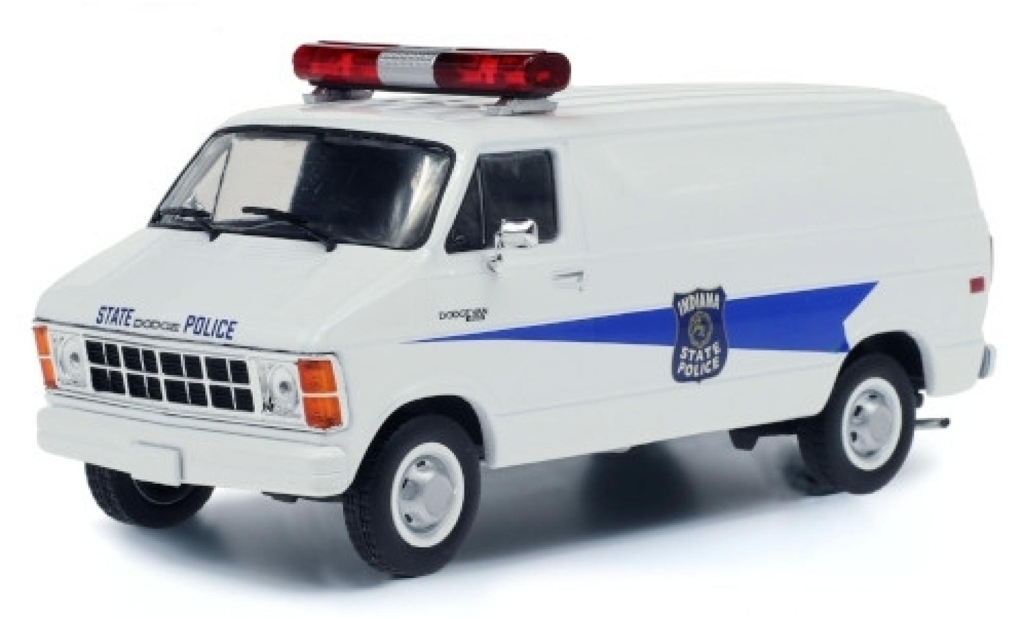 Dodge RAM 1/43 Greenlight B250 Van Indiana State Police 1980 diecast model cars