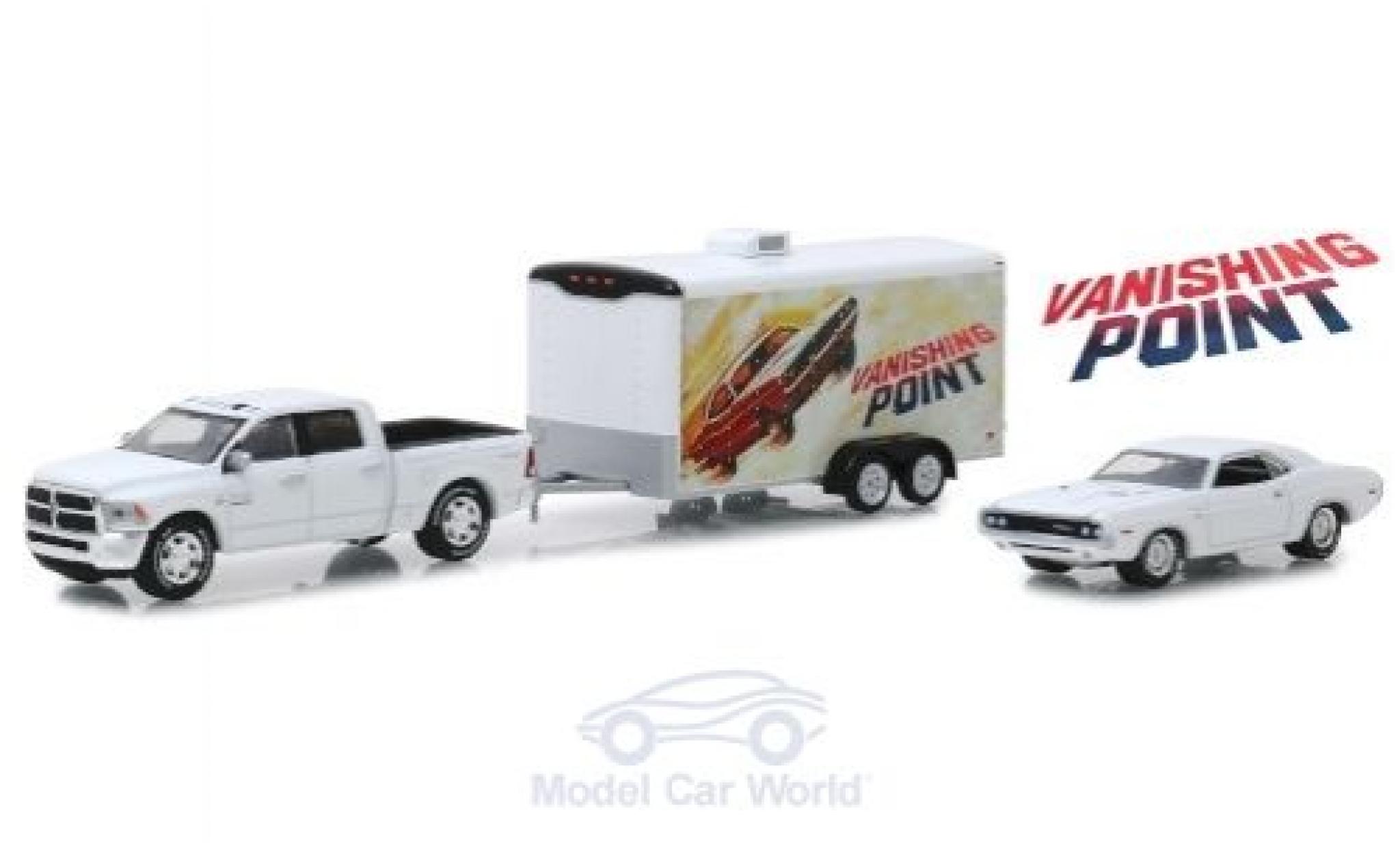 Dodge RAM 1/64 Greenlight 2500 Vanishing Point 1971 mi Anh&auml;nger und Challenger R/T diecast model cars