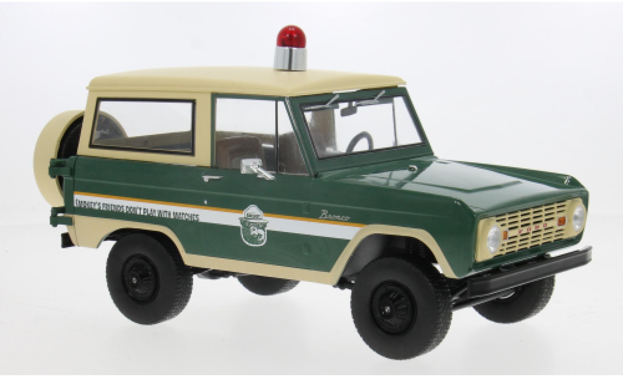 Ford Bronco 1/18 Greenlight 1967 Smokey Bear Forest Ranger 1:18 diecast model cars