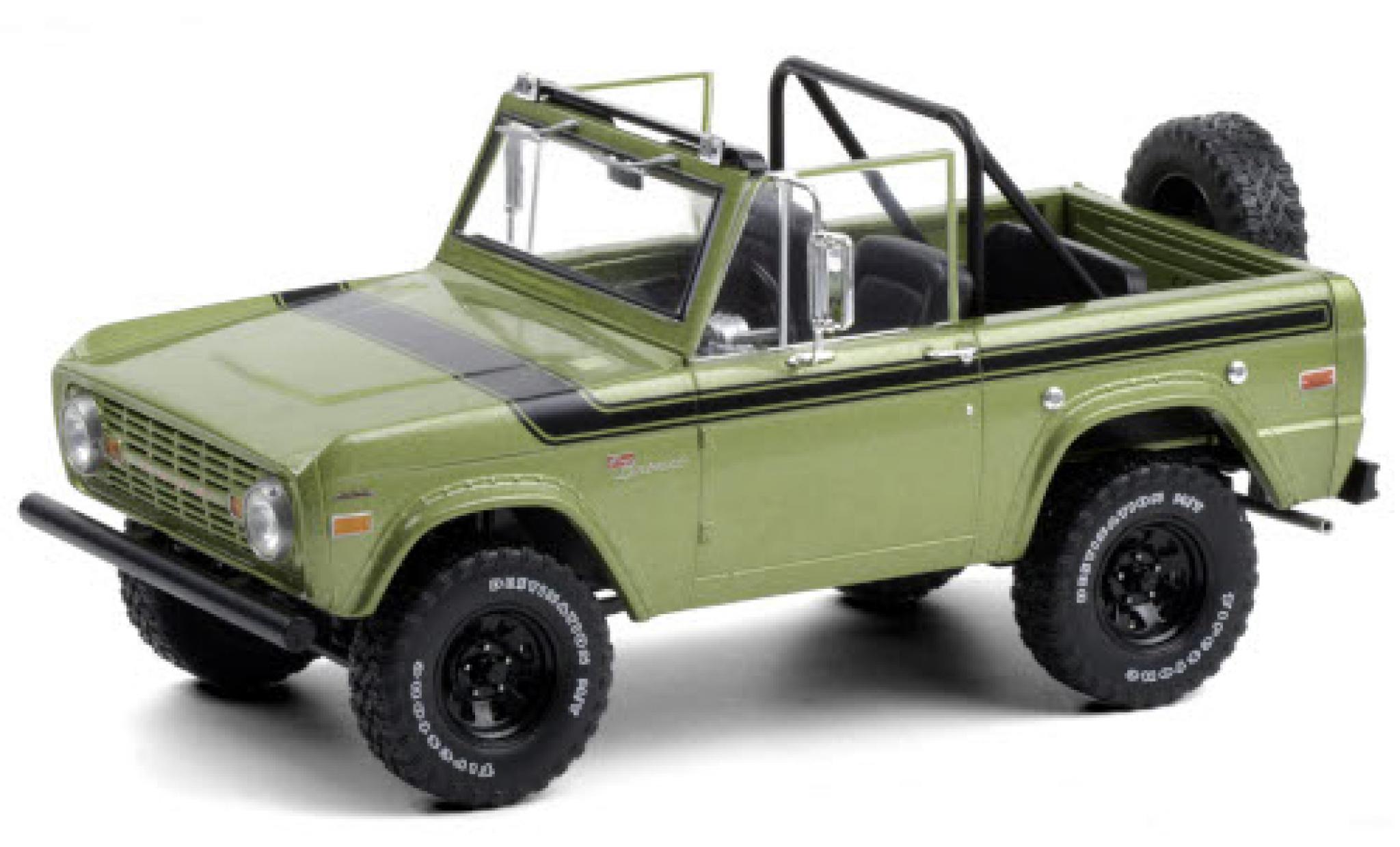 Ford Bronco 1/18 Greenlight Sport metallic green/black 1969 diecast model cars