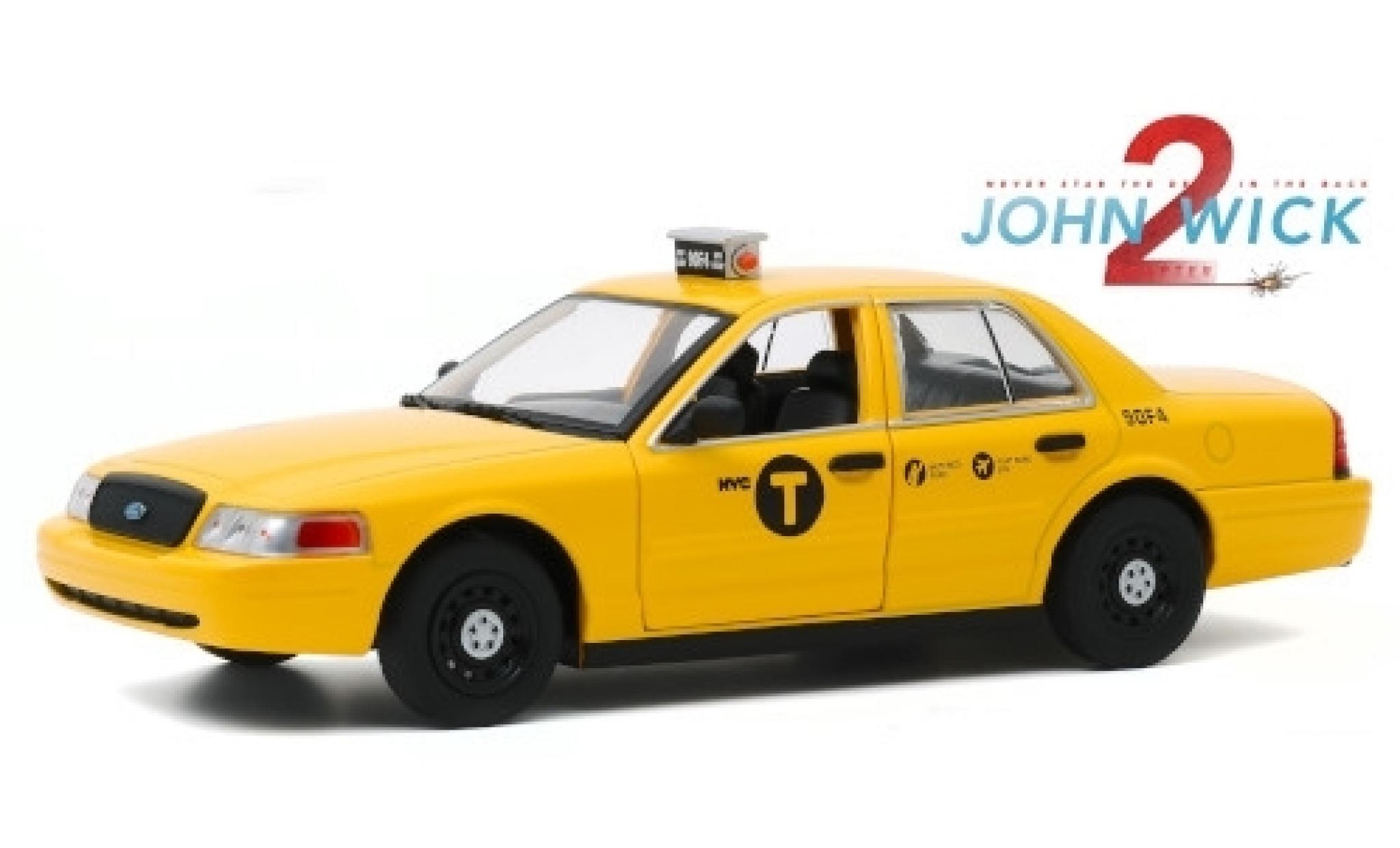 Ford Crown 1/24 Greenlight Victoria NYC Taxi 2008 John Wick - Chapter 2 diecast model cars