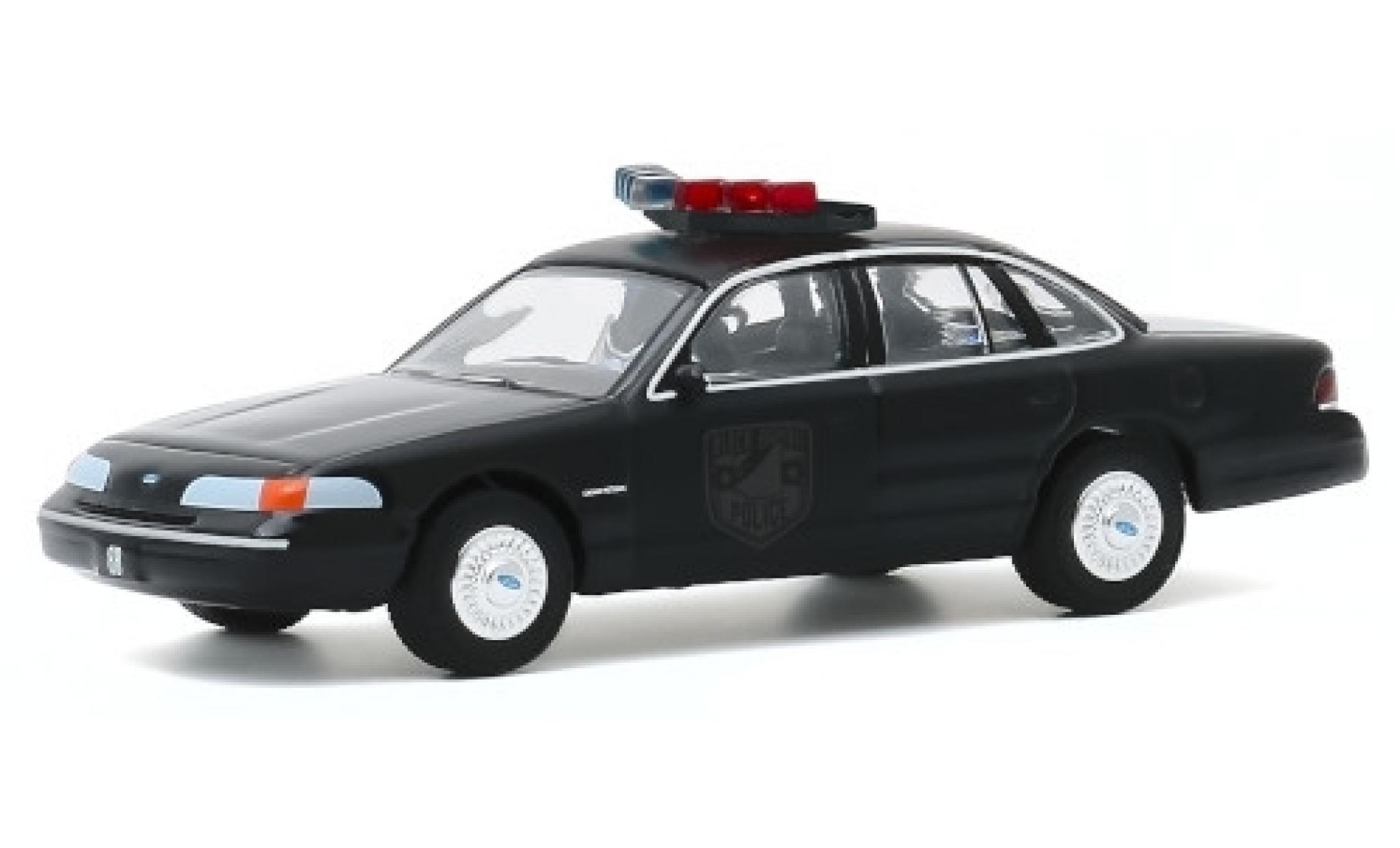 Ford Crown 1/64 Greenlight Victoria Police Interceptor black/matt-black Black Bandit Police 1992 diecast model cars