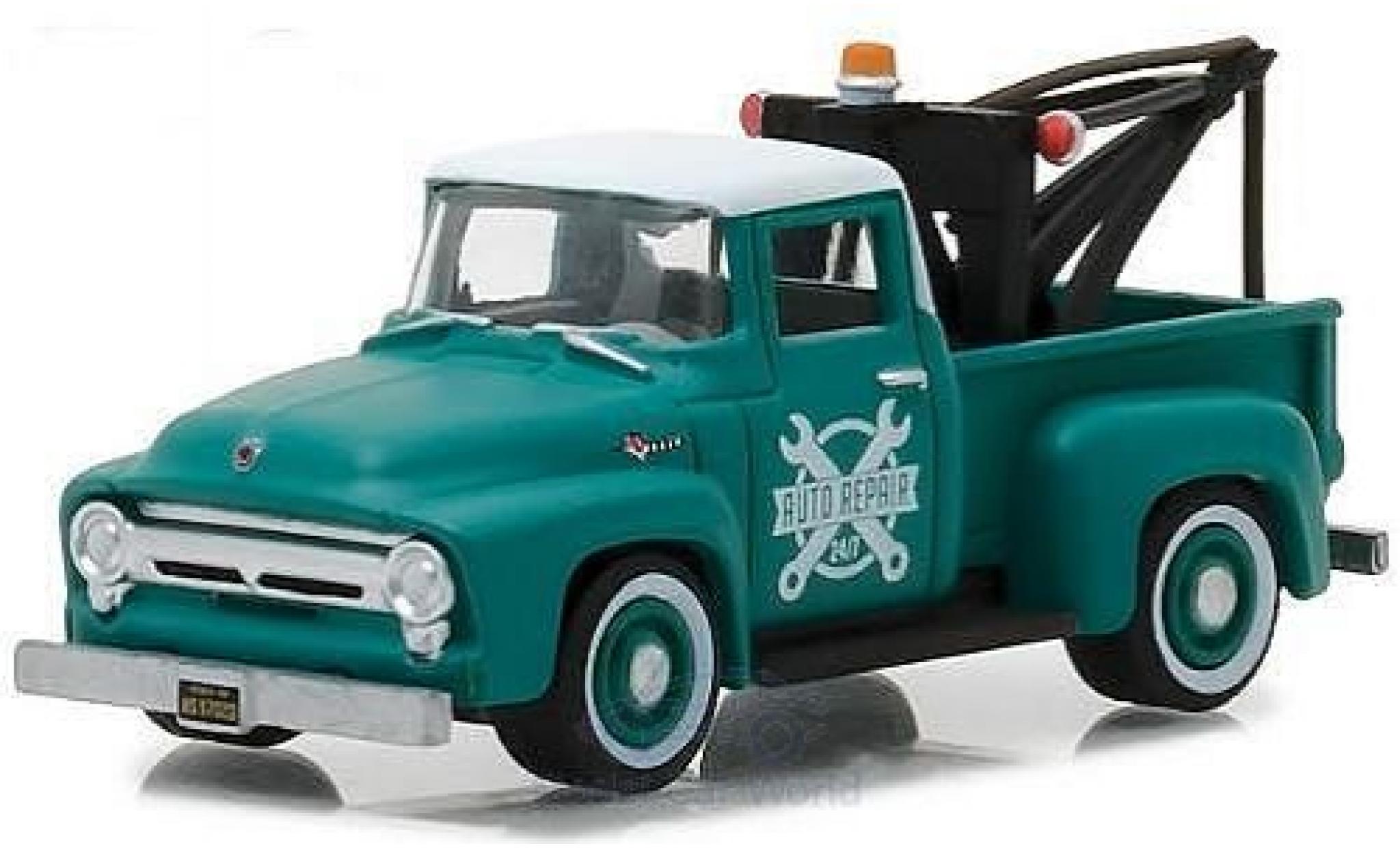 Ford F-1 1/64 Greenlight 00 green/white 1956 Abschleppwagen diecast model cars