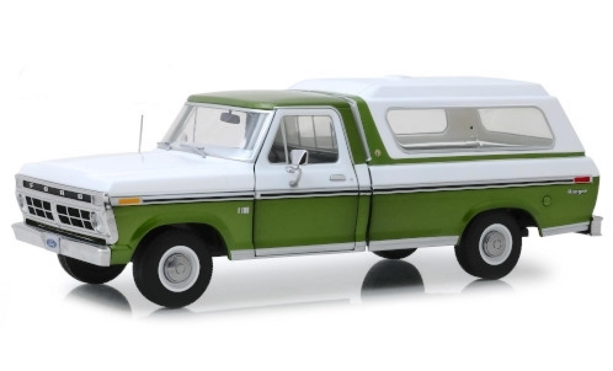 Ford F-1 1/18 Greenlight 00 metallic green/white 1976 avec d&eacute;tachable Ladeabdeckung diecast model cars