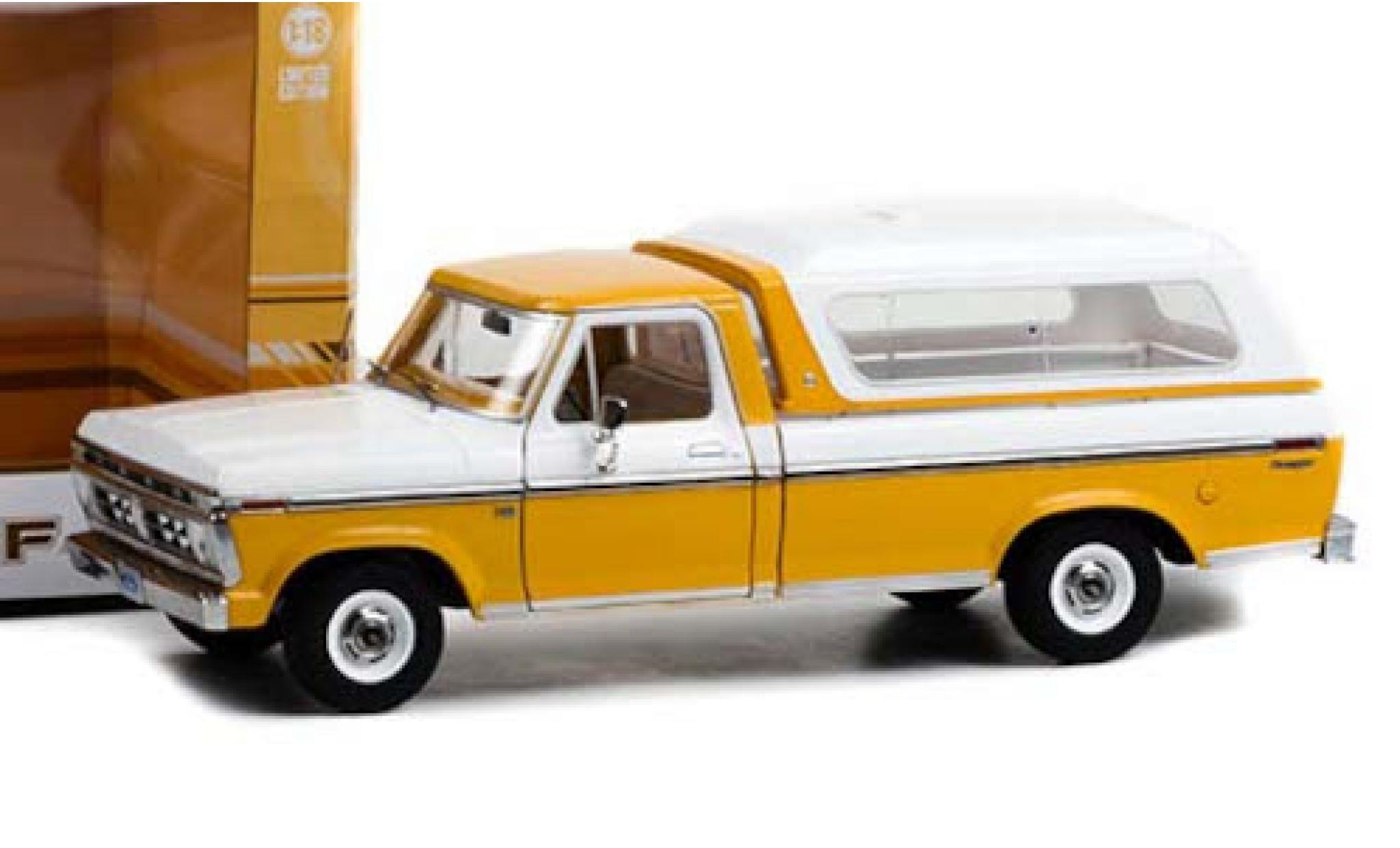Ford F-1 1/18 Greenlight 00 Pick Up yellow/white 1976 mit abnehmbarem HardTop diecast model cars