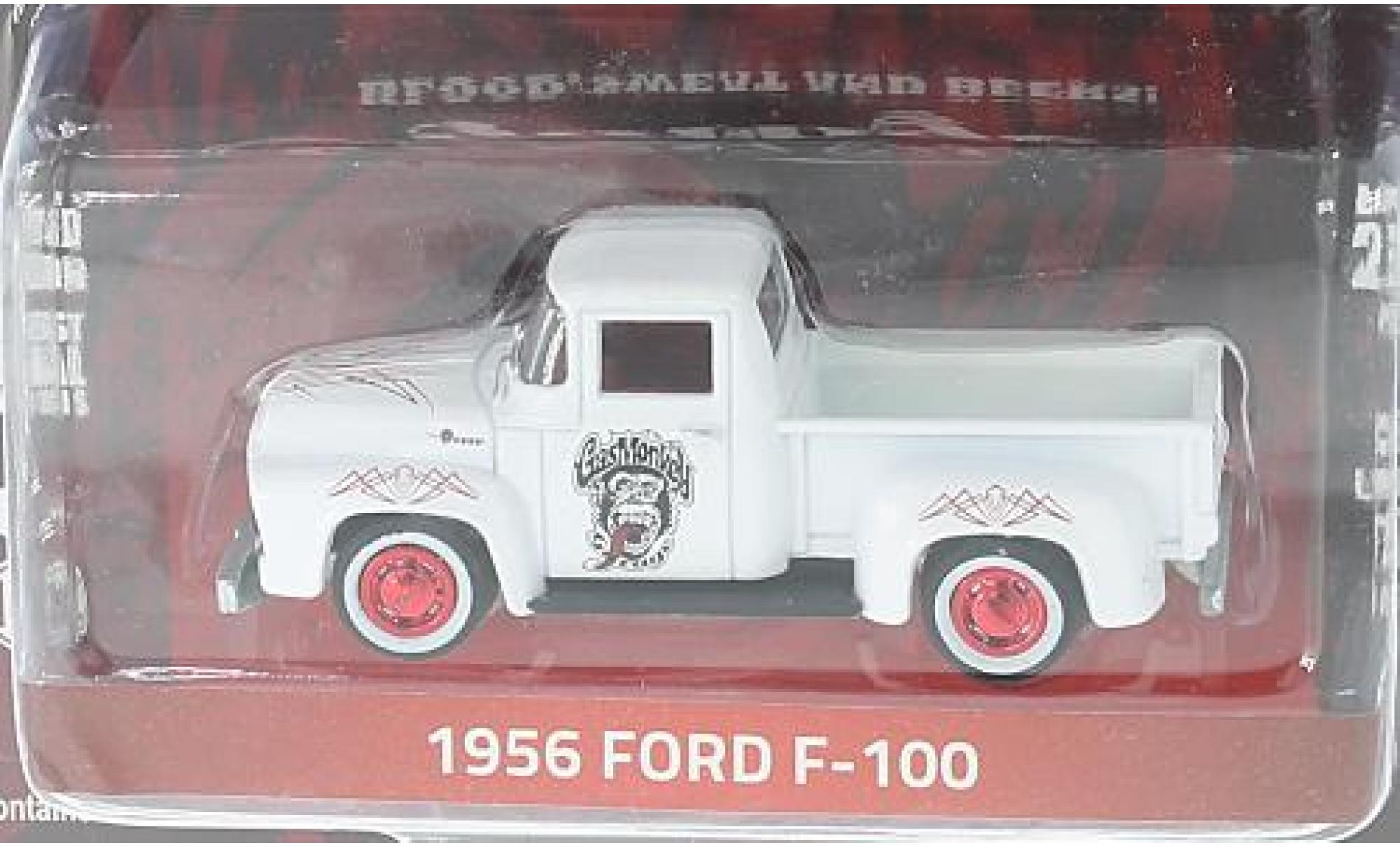 Ford F-1 1/64 Greenlight 00 white/red Gas Monkey Garage 1956 diecast model cars