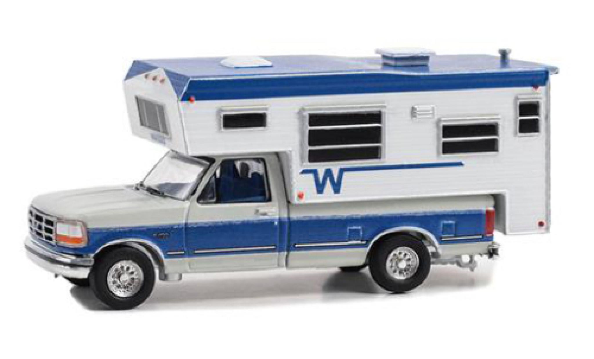 Ford F-250 1/64 Greenlight grey/blue 1992 1:64 diecast model cars