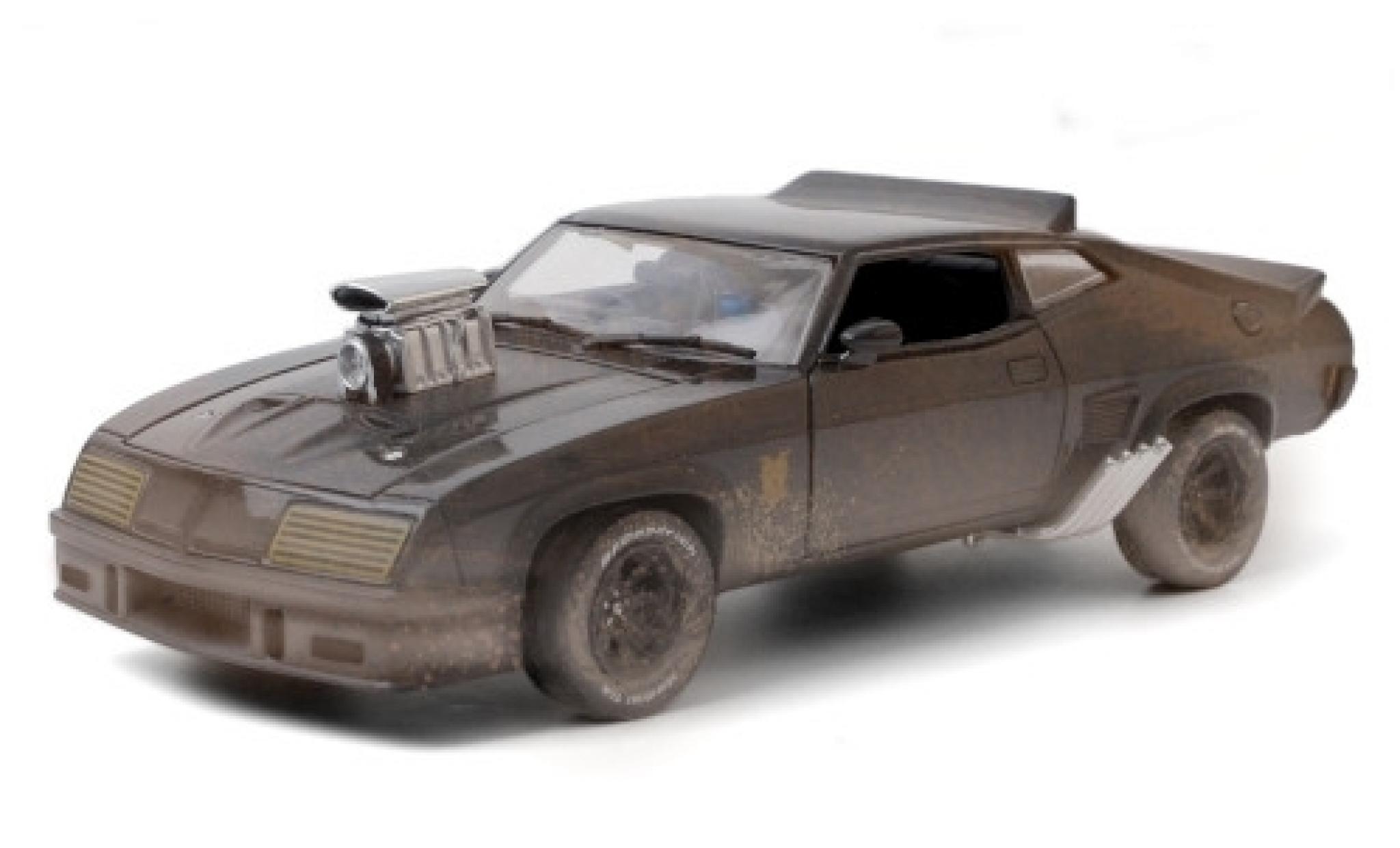 Ford Falcon 1/24 Greenlight XB black RHD Mad Max - Last of the V8 Interceptors 1973 avec Witterungsspuren diecast model cars