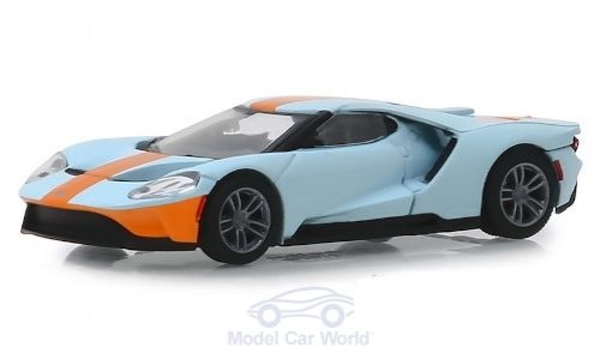 Ford GT 1/64 Greenlight Heritage Edition blue/orange 2019 diecast model cars