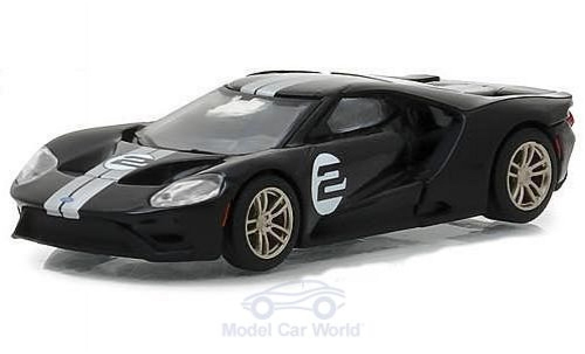 Ford GT 1/64 Greenlight black 2017 1966 #2 40 Mk II Tribute diecast model cars