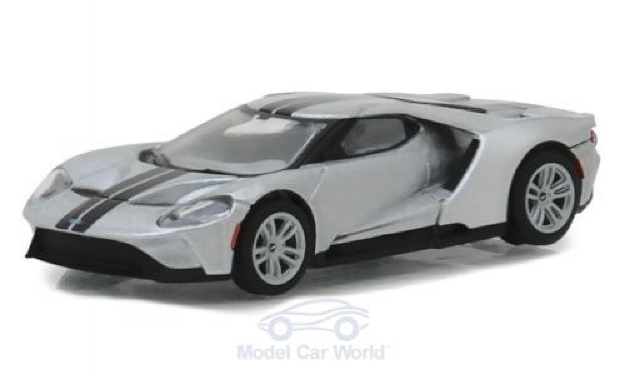 Ford GT 1/64 Greenlight grey/black 2017 diecast model cars