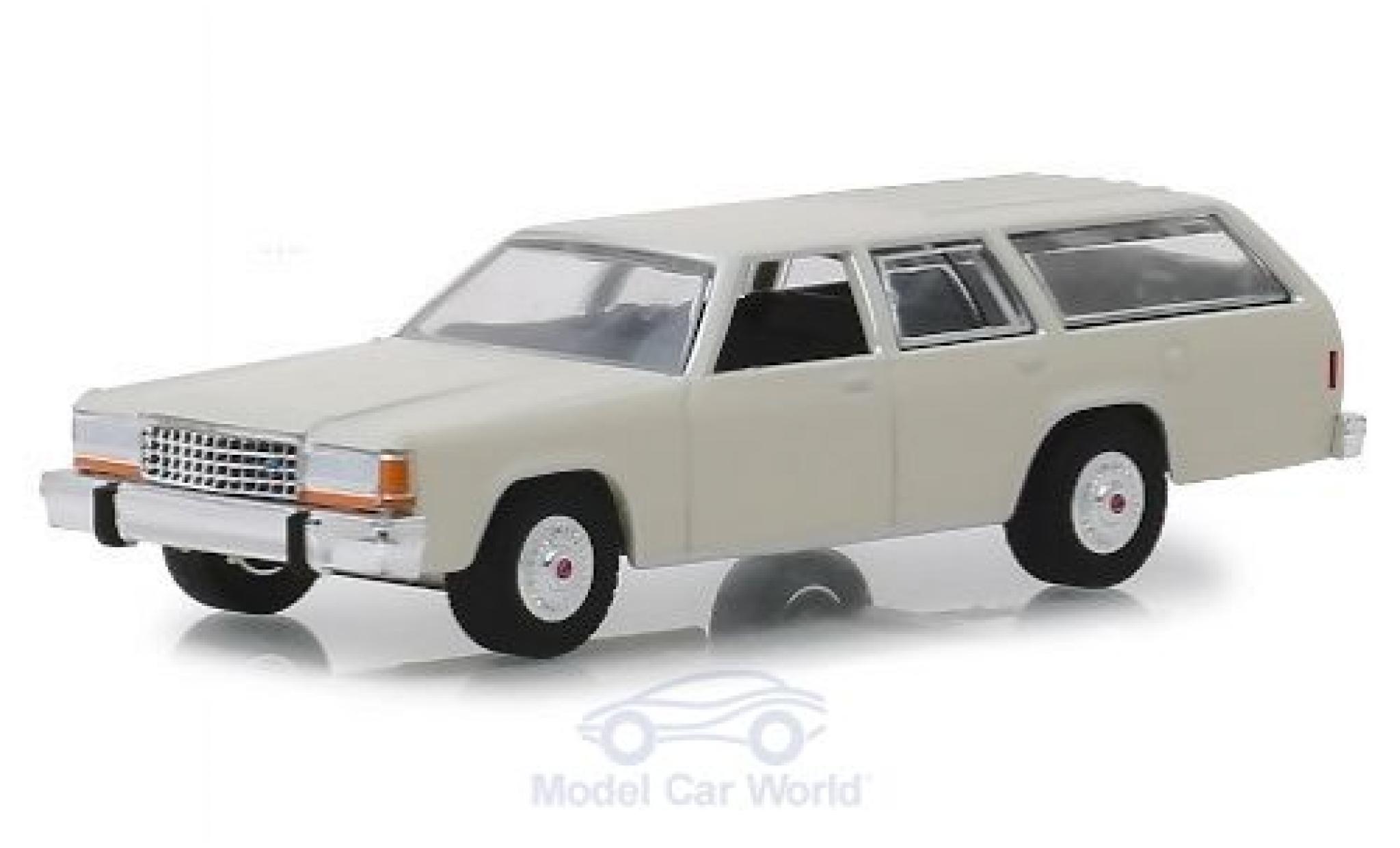 Ford LTD 1/64 Greenlight Crown Victoria Wagon beige 1984 diecast model cars