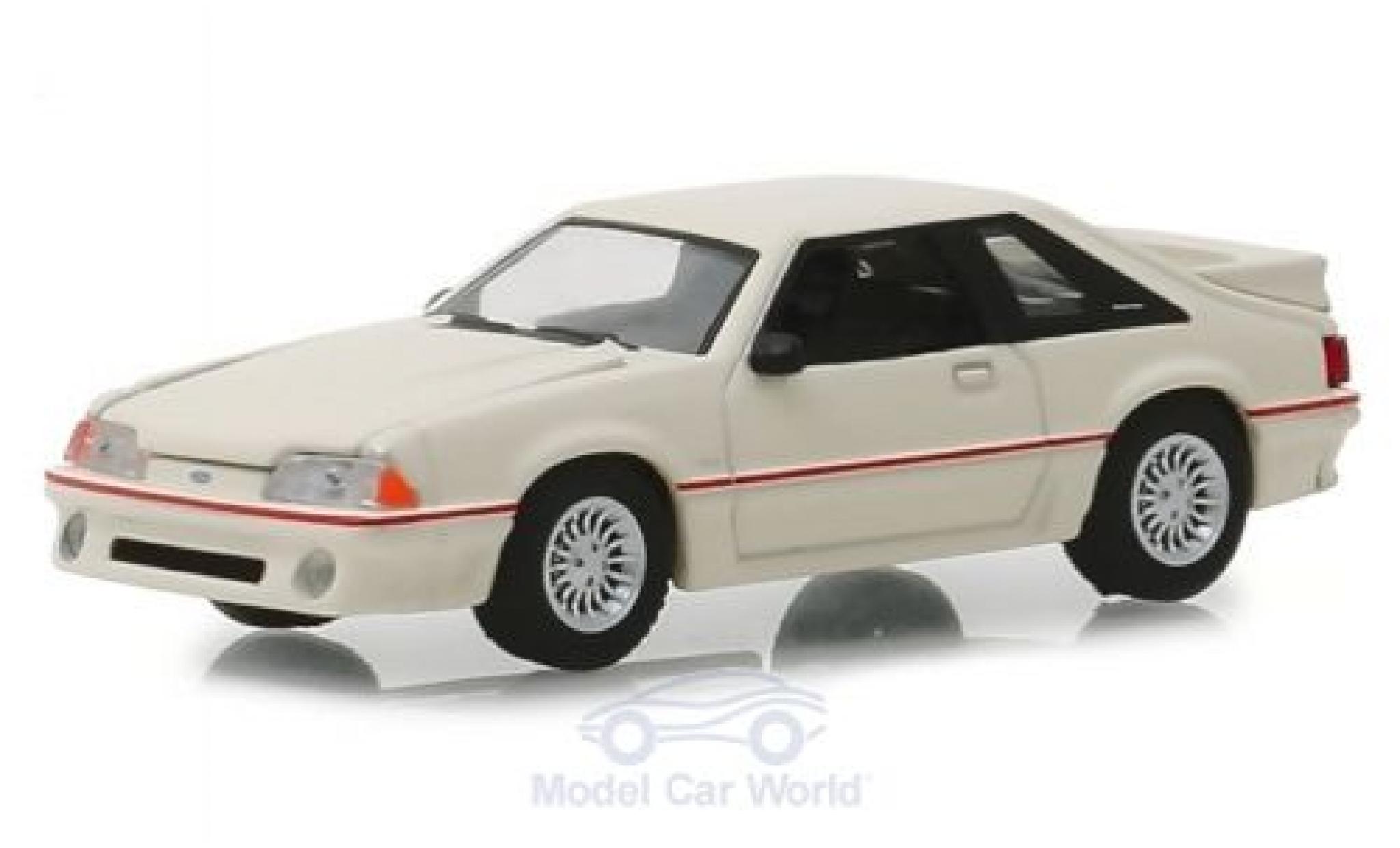Ford Mustang 1/64 Greenlight 5.0 white 1989 diecast model cars