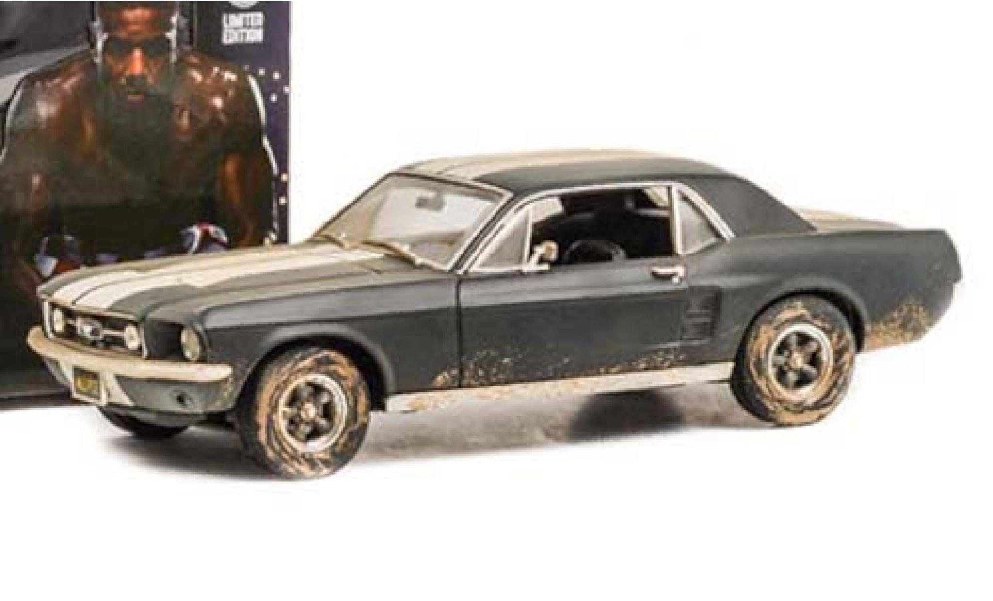 Ford Mustang 1/43 Greenlight blue/white Creed II 1967 verschmutzt diecast model cars