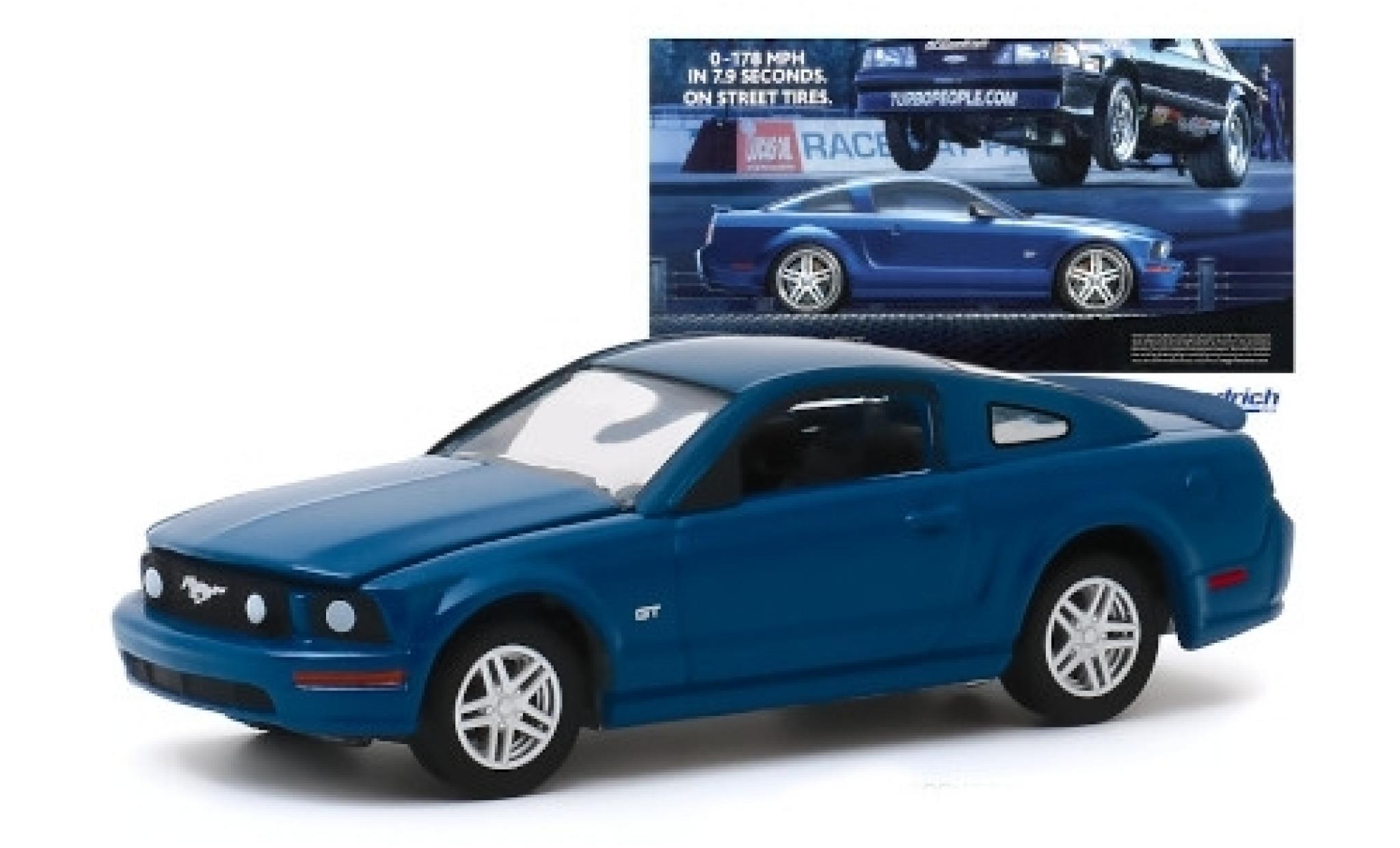 Ford Mustang 1/64 Greenlight GT blue 2009 diecast model cars
