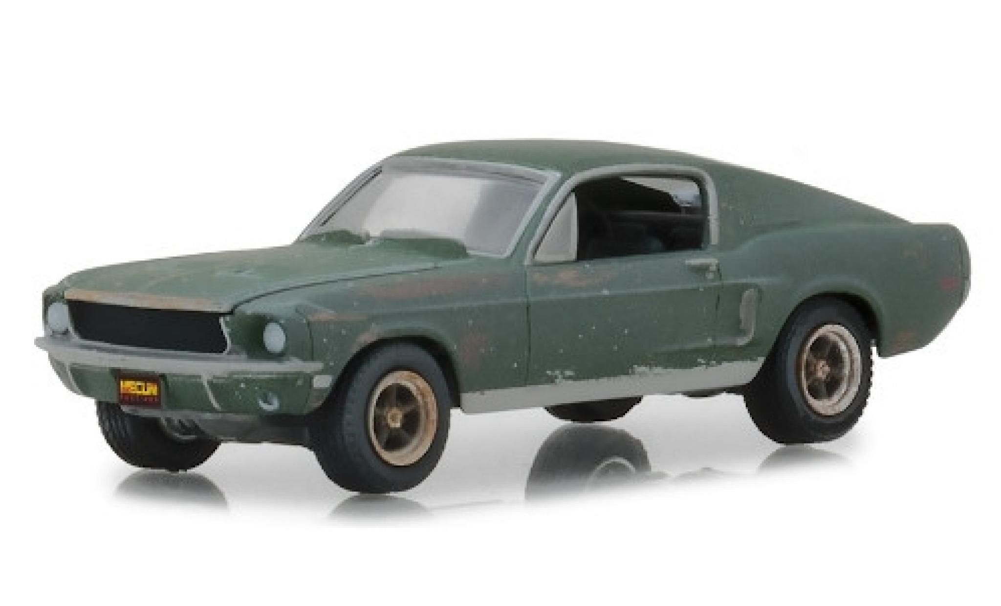 Ford Mustang 1/64 Greenlight GT Fastback Bullitt 1968 unrestauriert mit Stickern diecast model cars