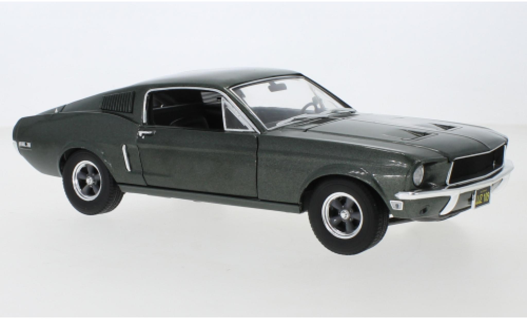 Ford Mustang 1/18 Greenlight GT Fastback metallic green 1968 diecast model cars