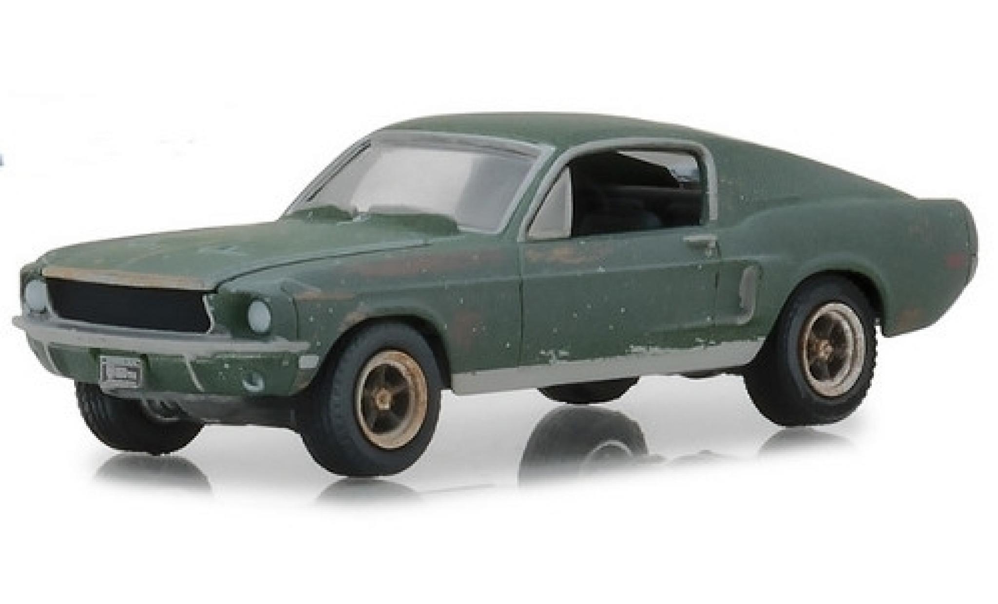 Ford Mustang GT 1/18 Greenlight GT Fastback unrestored green Film Bullitt 1968 Steve McQueen diecast model cars