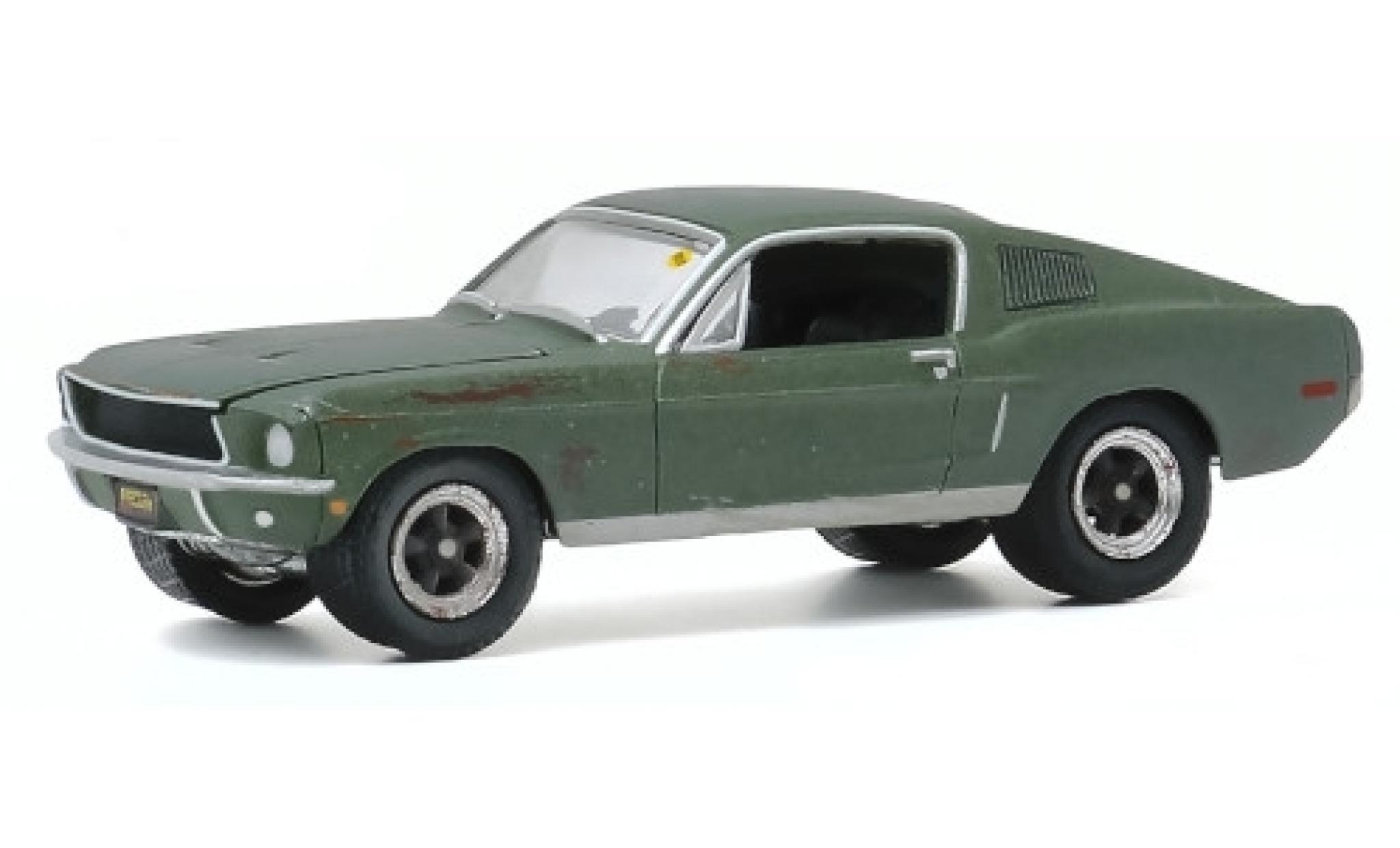 Ford Mustang 1/64 Greenlight GT metallic green 1968 avec Witterungsspuren diecast model cars