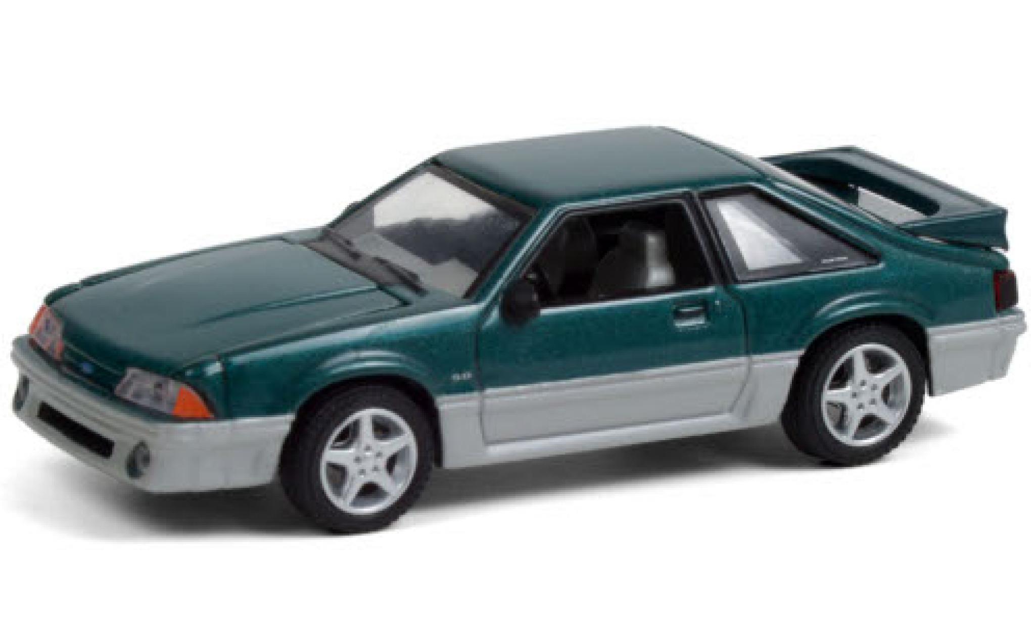 Ford Mustang 1/64 Greenlight GT metallic green/grey 1991 Home Improvement diecast model cars