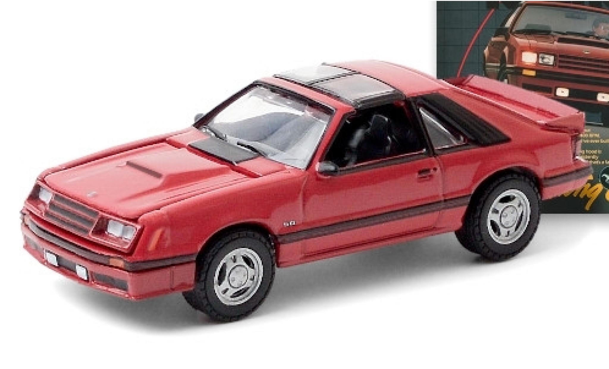 Ford Mustang 1/64 Greenlight GT red 1982 diecast model cars