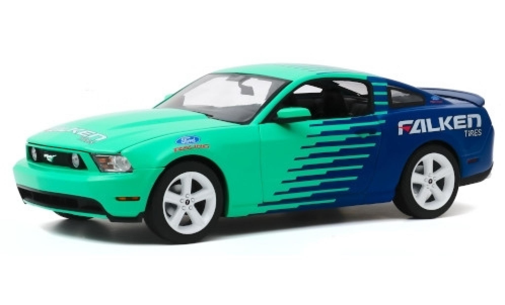 Ford Mustang 1/18 Greenlight GT t&uuml;rkis/blue Falken Tires 2010 diecast model cars