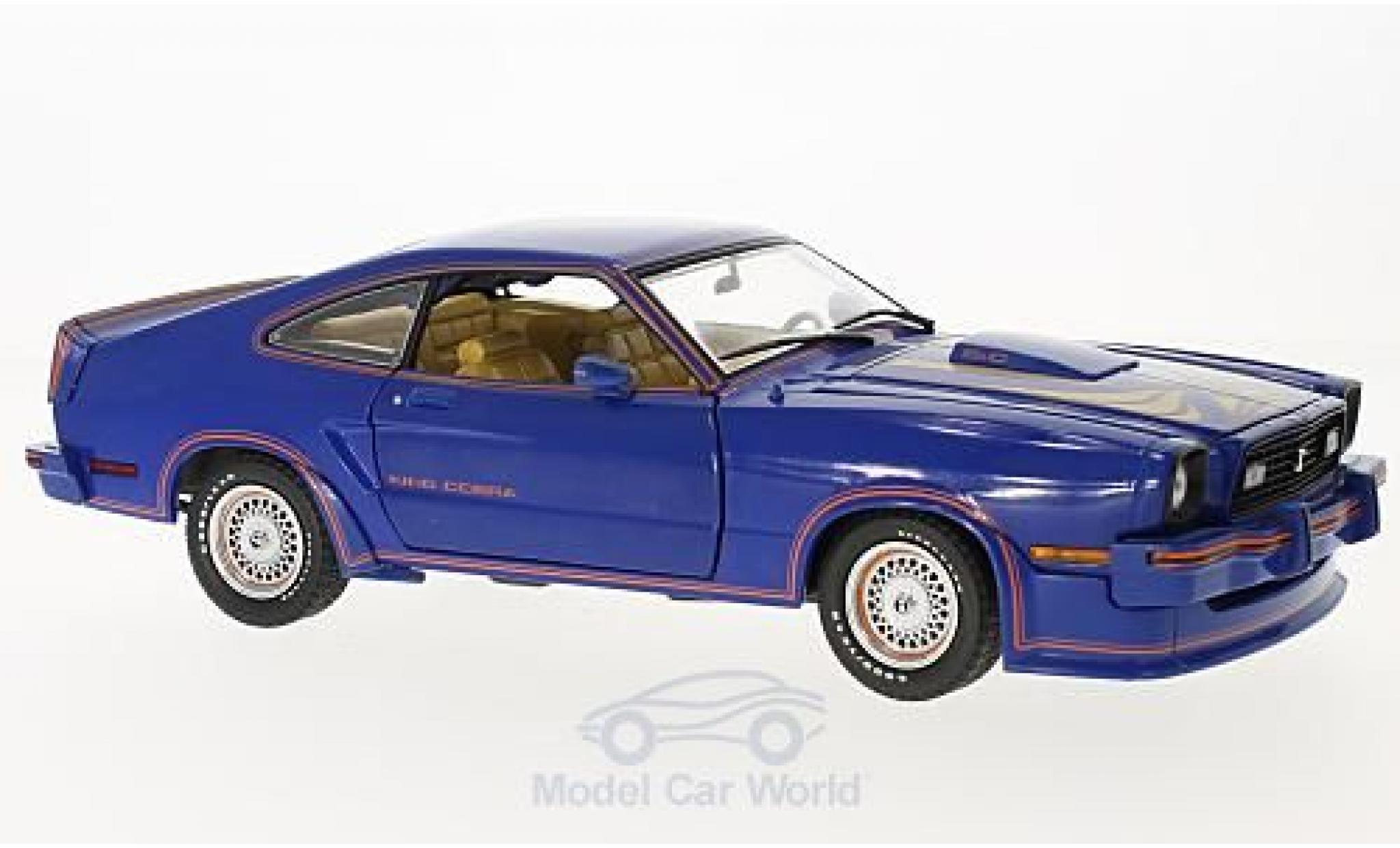 Ford Mustang 1/18 Greenlight II blue Film King Cobra 1978 diecast model cars