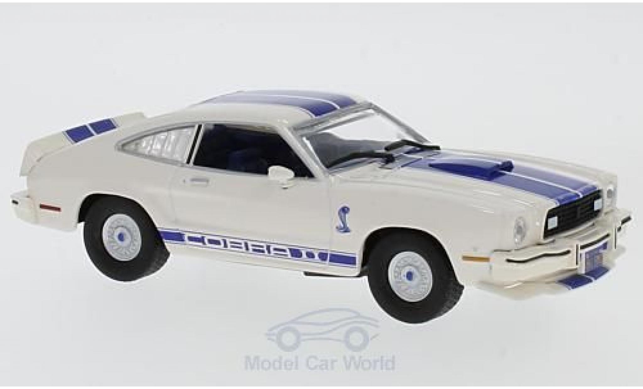 Ford Mustang 1/43 Greenlight II Cobra II beige/blue Charlies Angels 1976 diecast model cars