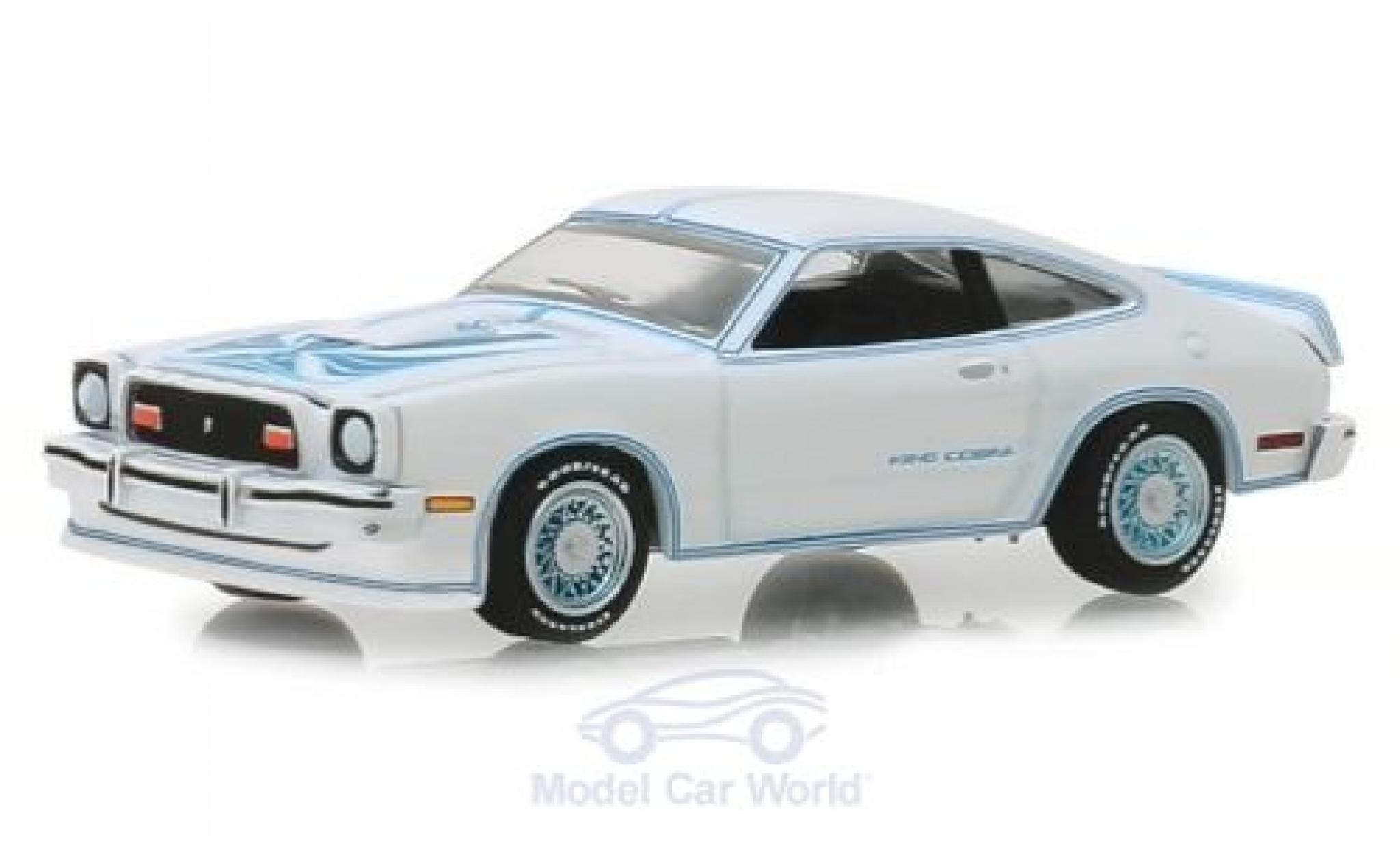 Ford Mustang 1/64 Greenlight II King Cobra white/blue 1978 diecast model cars