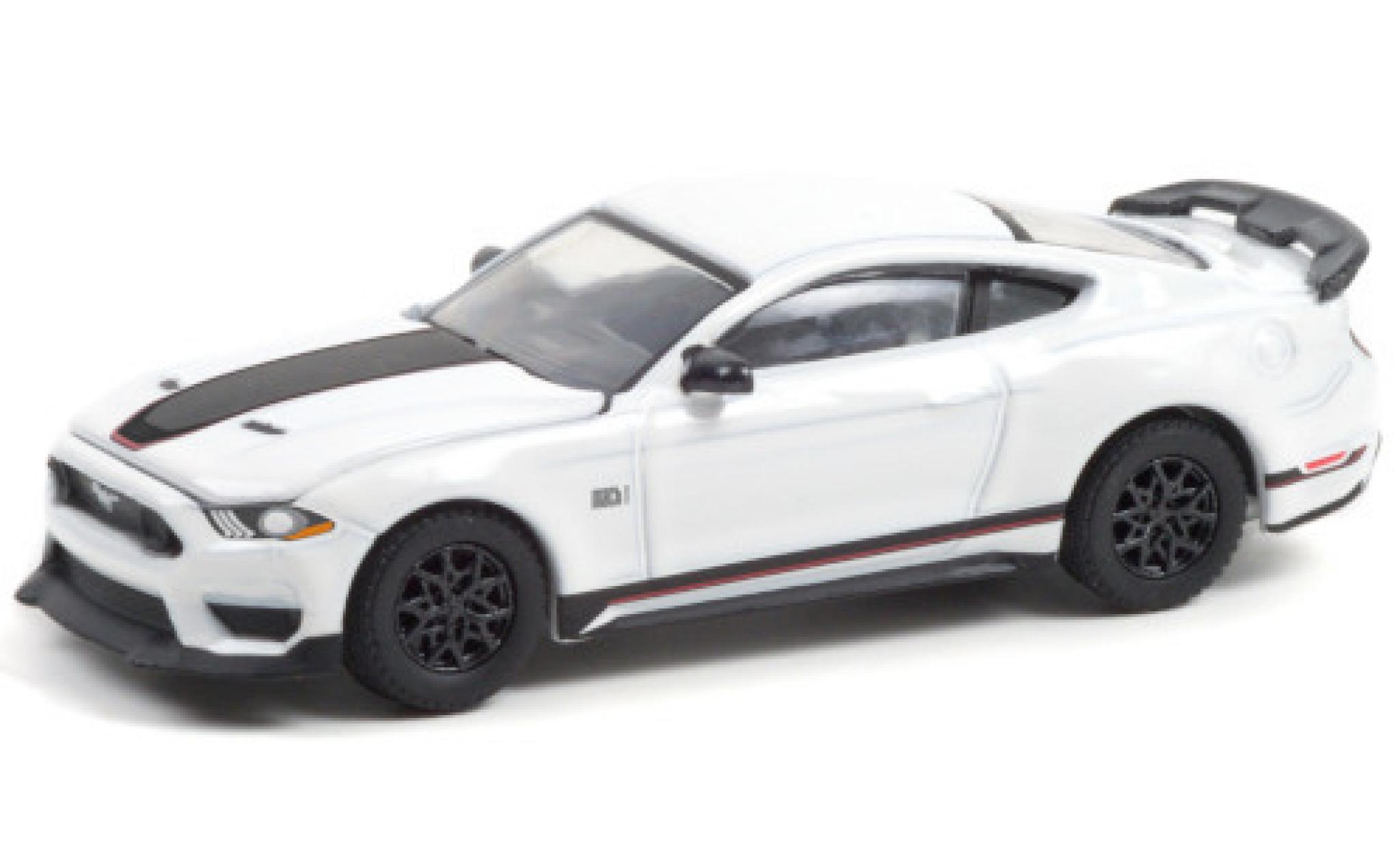 Ford Mustang 1/64 Greenlight Mach 1 white/Dekor 2021 No.145 diecast model cars