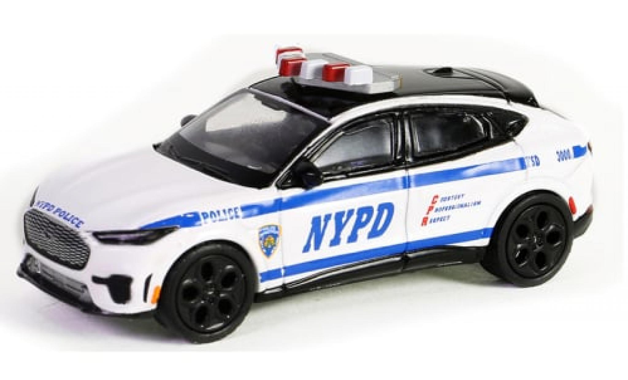 Ford Mustang 1/64 Greenlight Mach-E GT New York City Police Department 2022 1:64 diecast model cars
