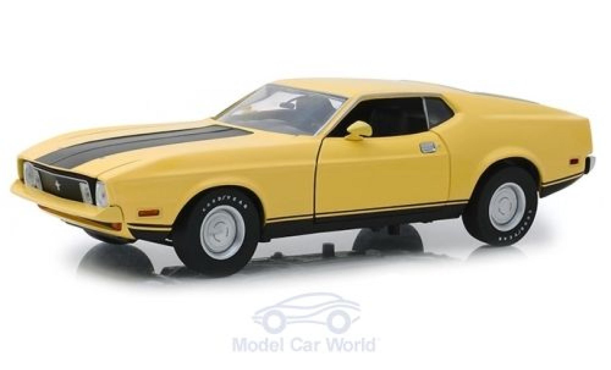 Ford Mustang 1/18 Greenlight Mach1 Eleanor yellow/black Gone in 60 Seconds 1973 diecast model cars
