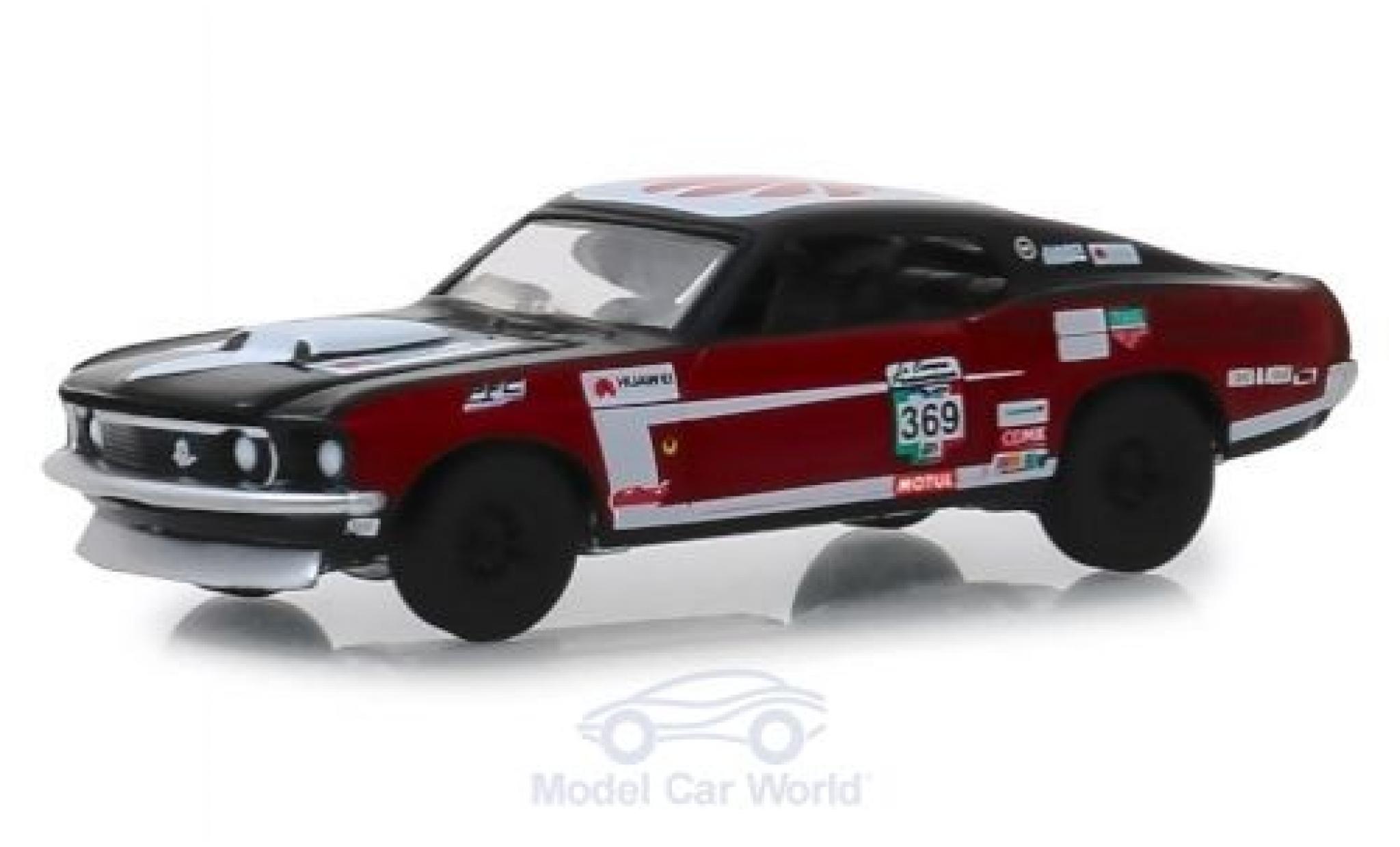 Ford Mustang 1/64 Greenlight black/red No.369 La Carrera Panamericana 1969 Mach 1 diecast model cars