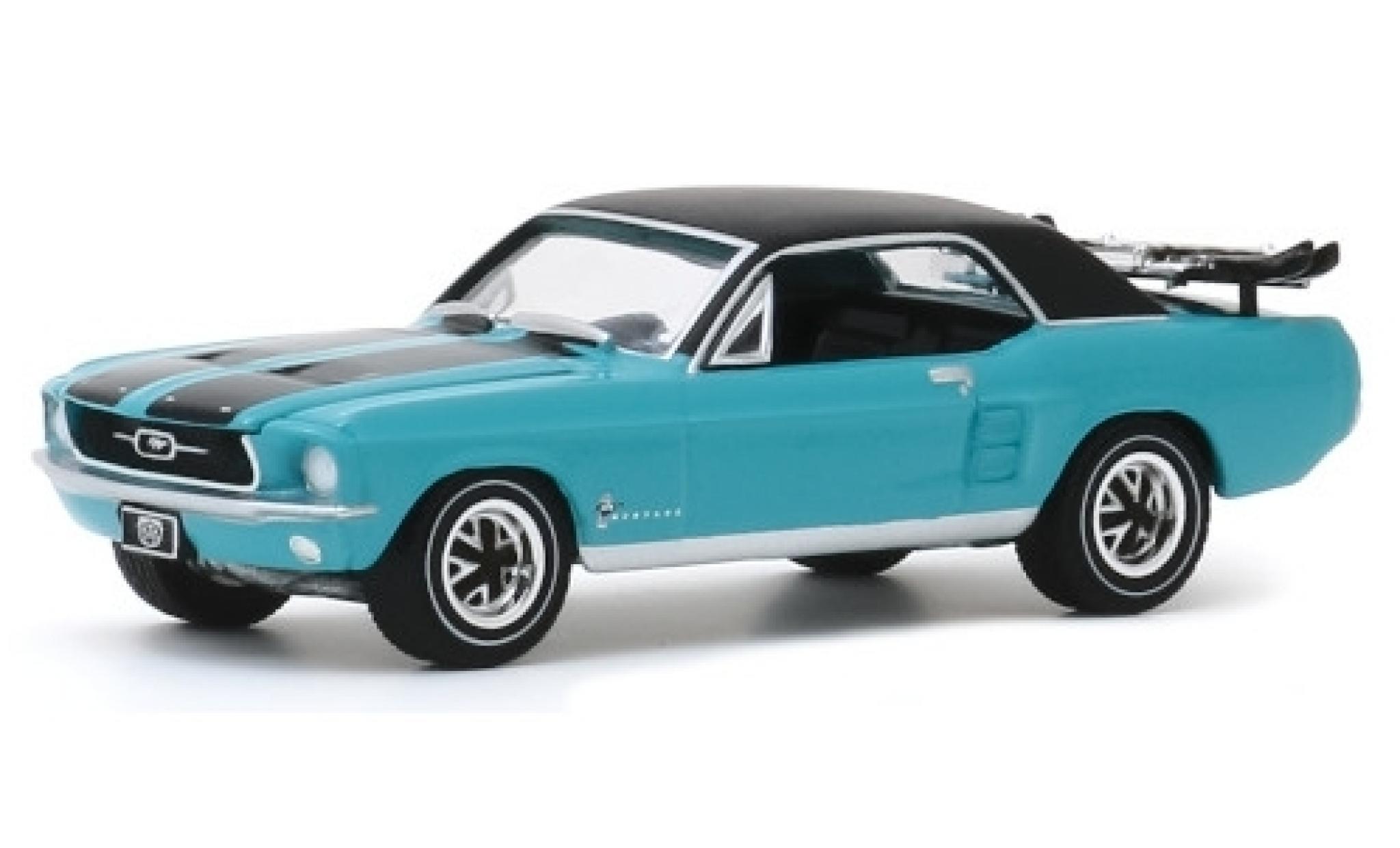 Ford Mustang 1/64 Greenlight Ski Country Special t&uuml;rkis/matt-black 1967 diecast model cars