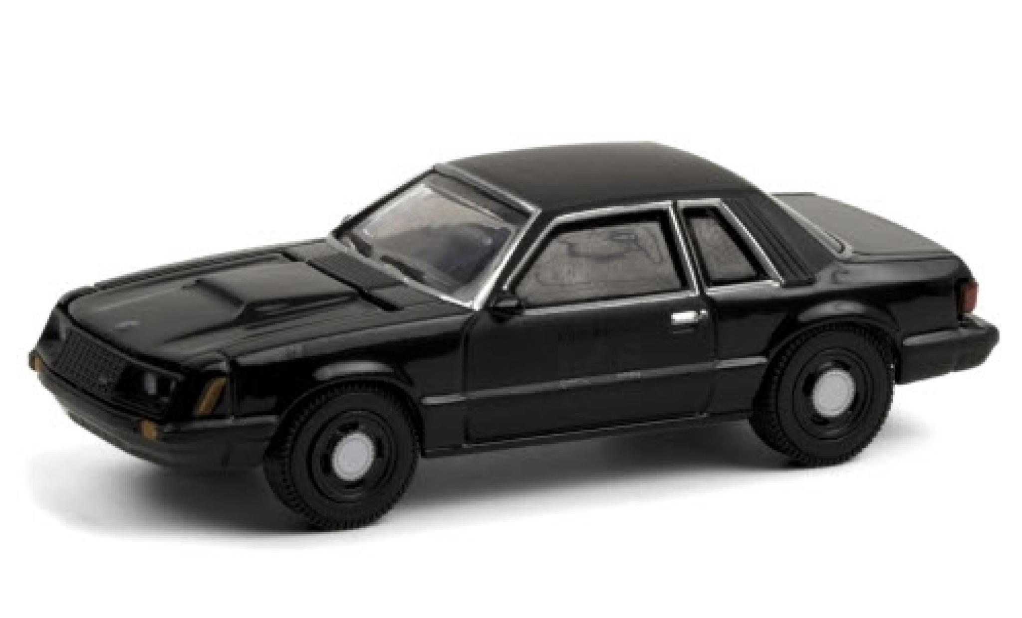 Ford Mustang 1/64 Greenlight SSP black/matt-black 1982 diecast model cars