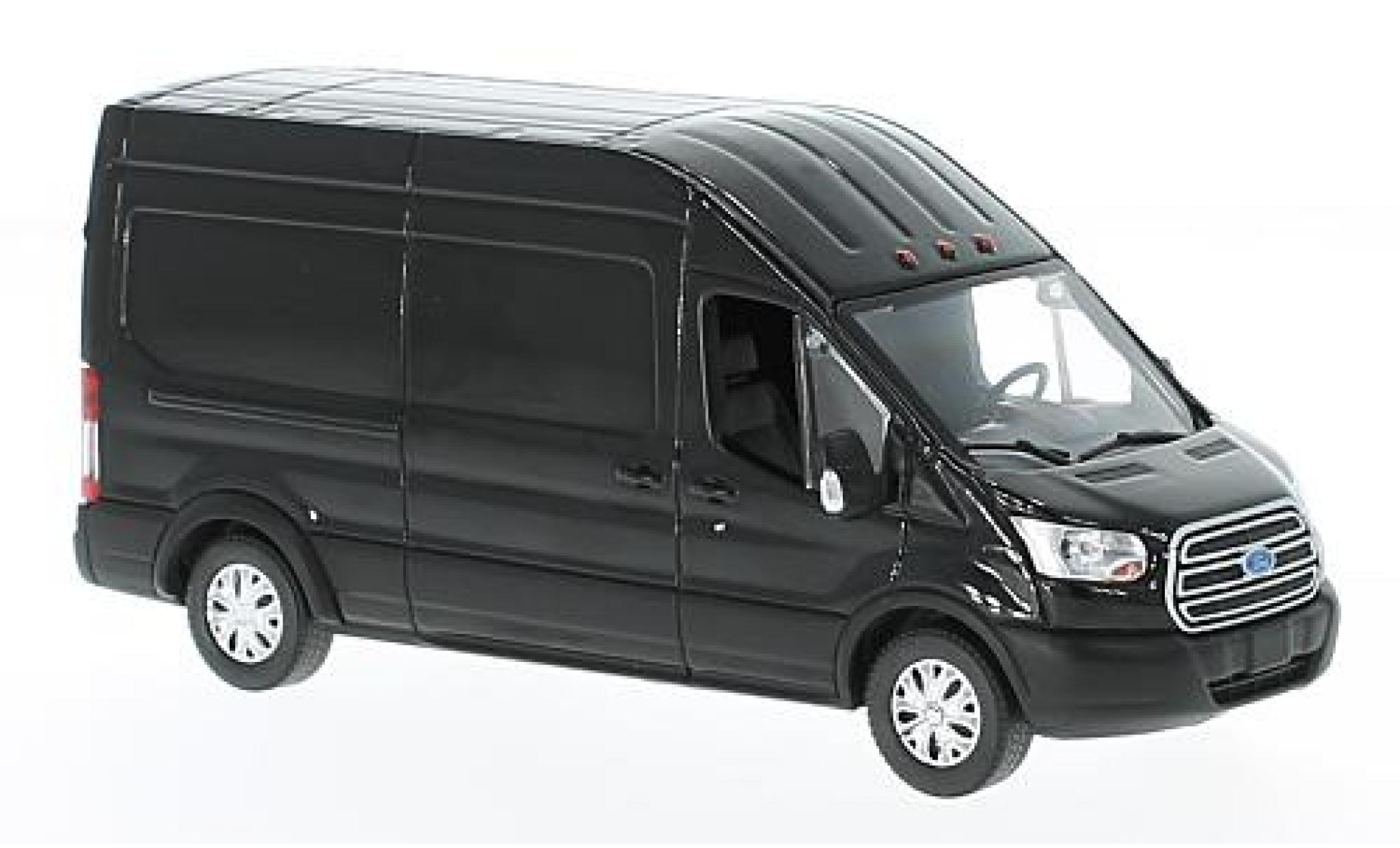Ford Transit 1/43 Greenlight High Roof black 2017 diecast model cars