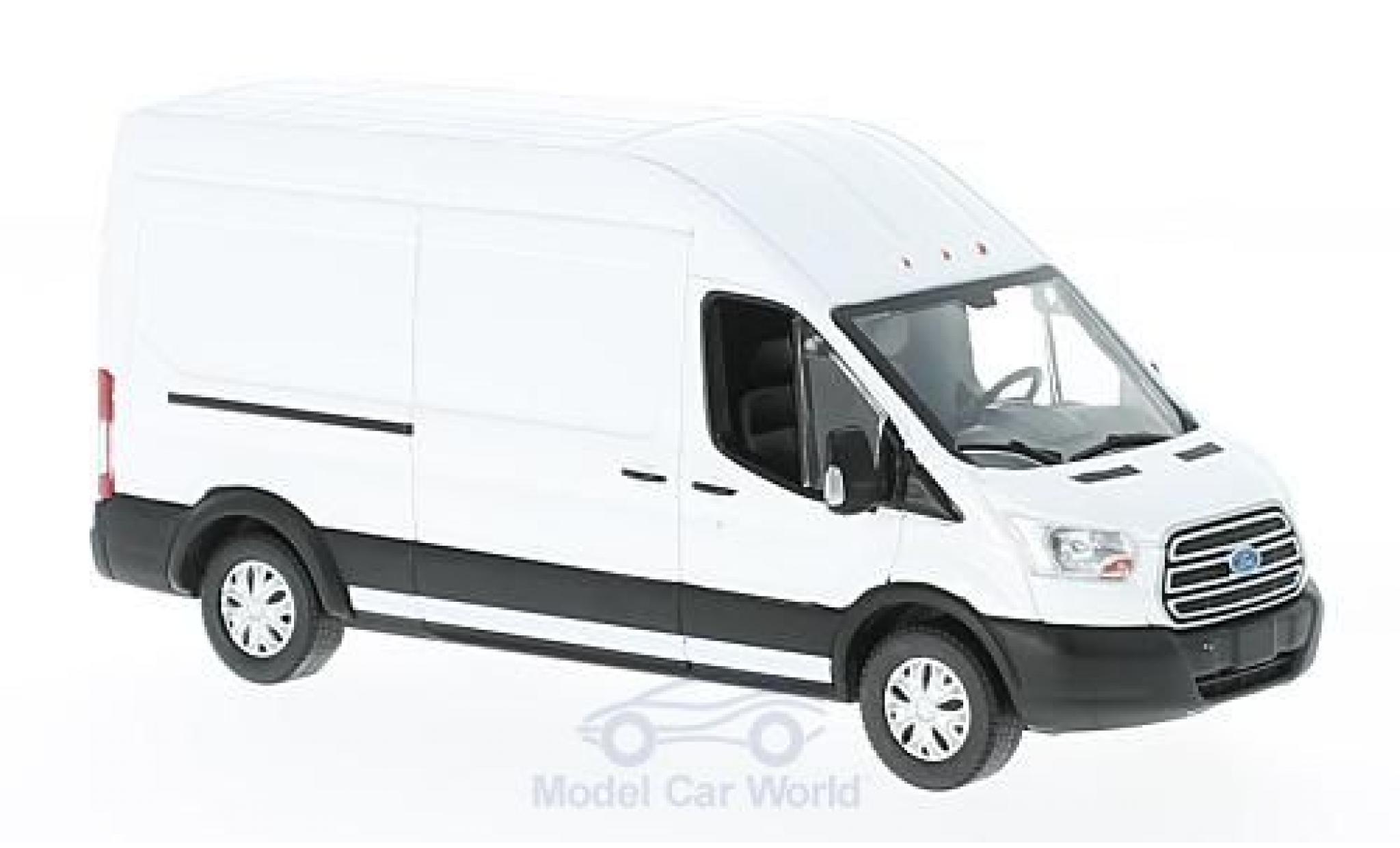 Ford Transit 1/43 Greenlight High Roof white 2017 diecast model cars
