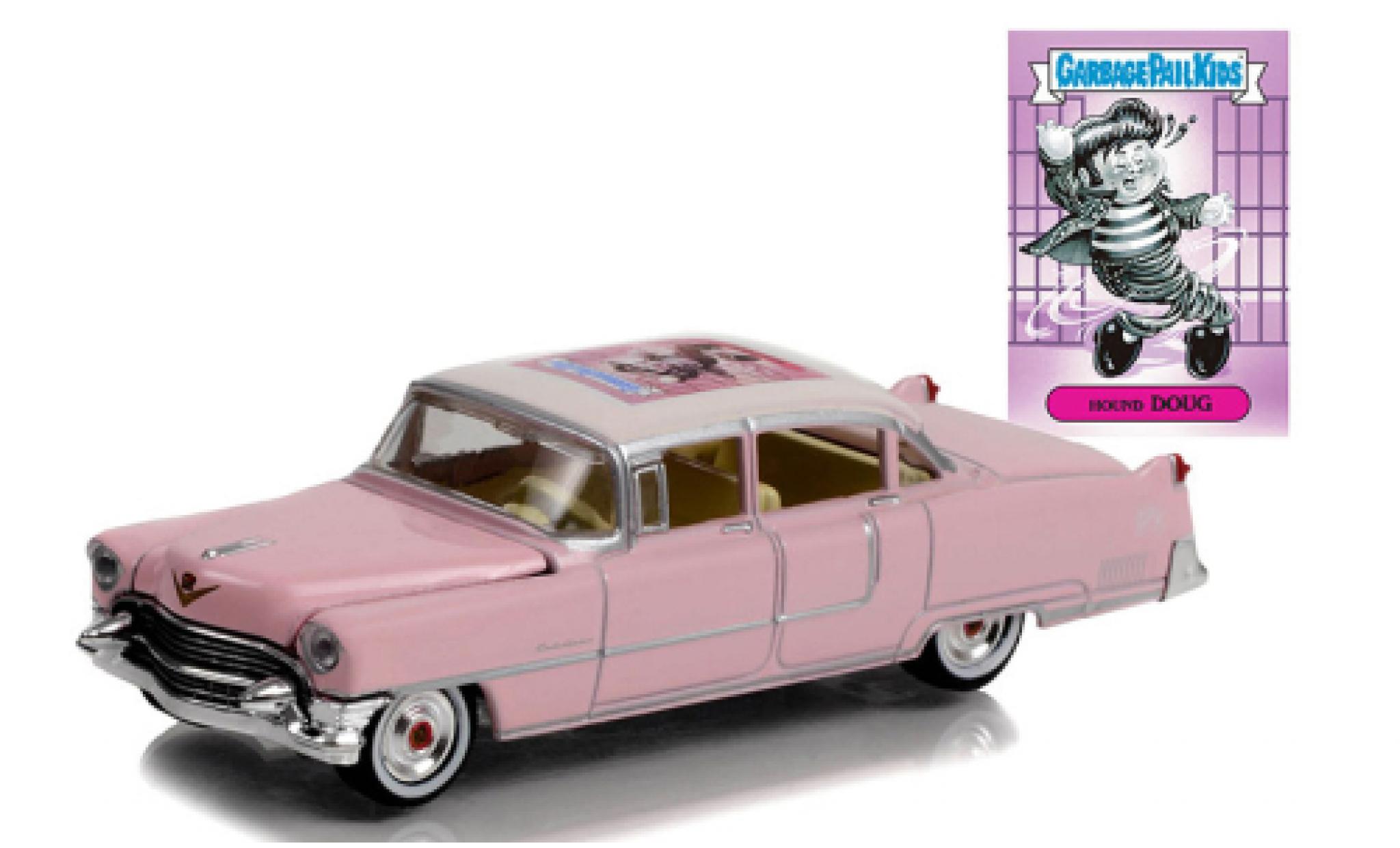 Cadillac Fleetwood 1/64 Greenlight 60 Special pink/white Garbage Pail Kids - Hound Dog 1955 diecast model cars