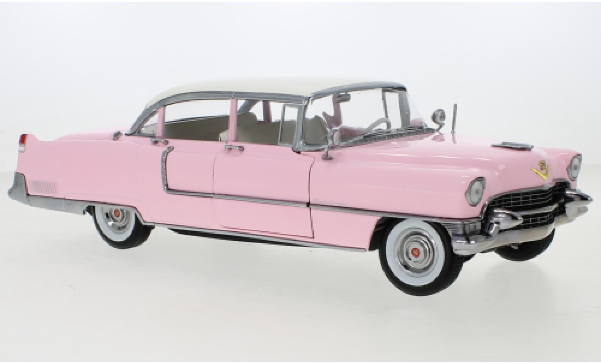 Cadillac Fleetwood 1/18 Greenlight Series 60 pink/white 1955 diecast model cars