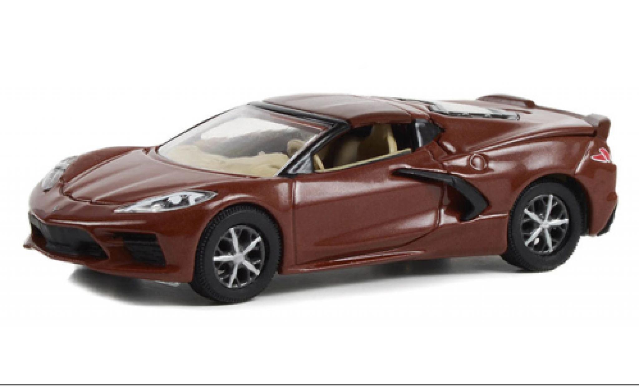 Chevrolet Corvette 1/64 Greenlight (C8) Stingray brown 2022 diecast model cars